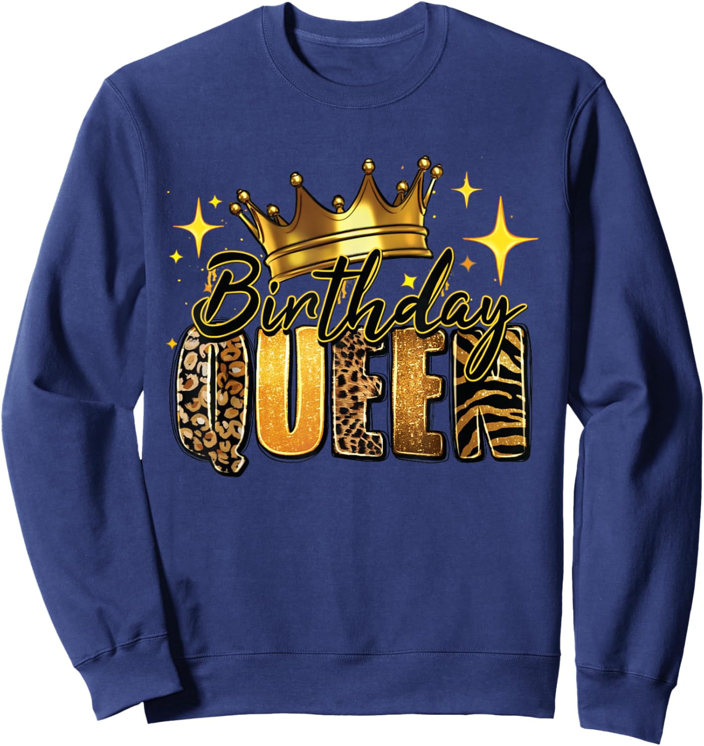 Birthday Queen Cool Couples Matching Birthday Party Sweatshirt - Sweatshirt | Navy