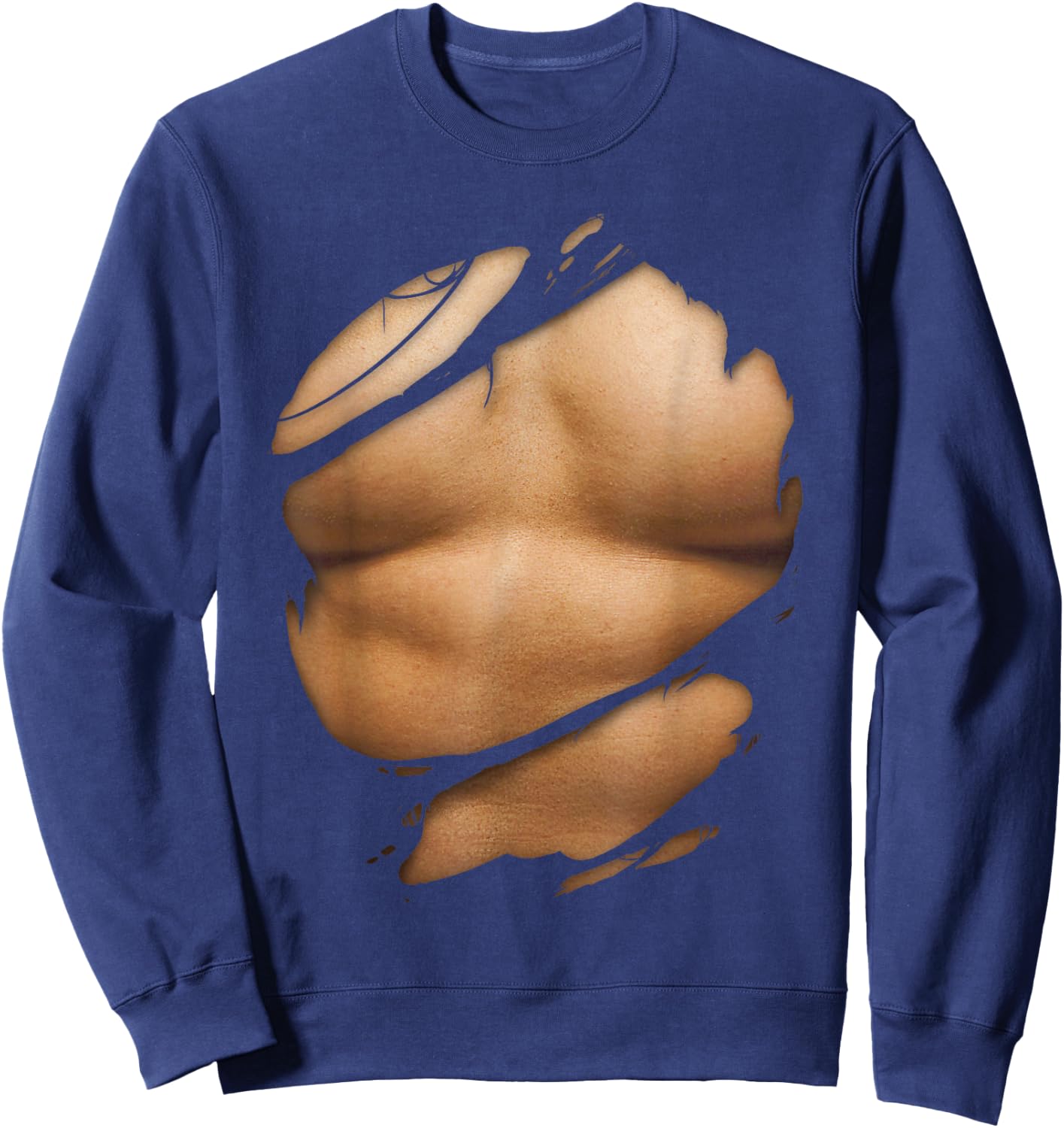 Ripped Muscle Graphic Sweatshirt - Sweatshirt | Navy