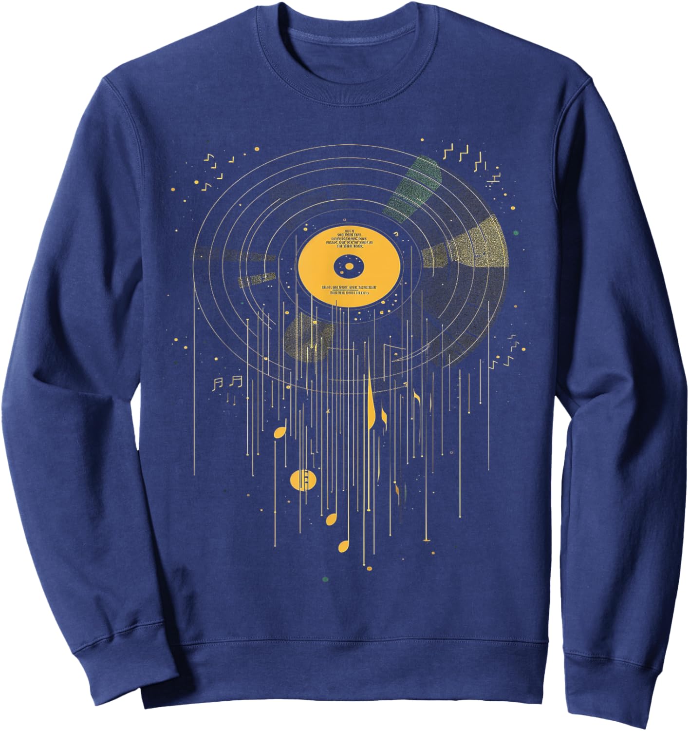 Vinyl Record Music Sweatshirt - Sweatshirt | Navy