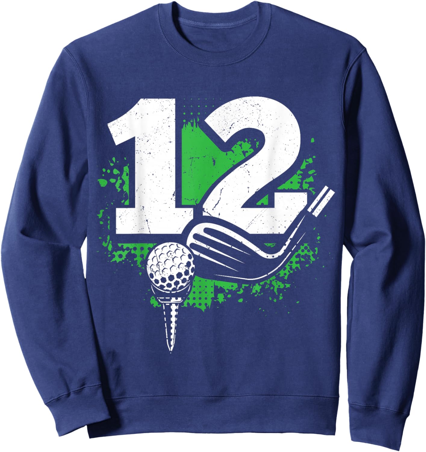 12th Birthday Boy Golf Player Golf 12 Years Old Sweatshirt - Sweatshirt | Navy