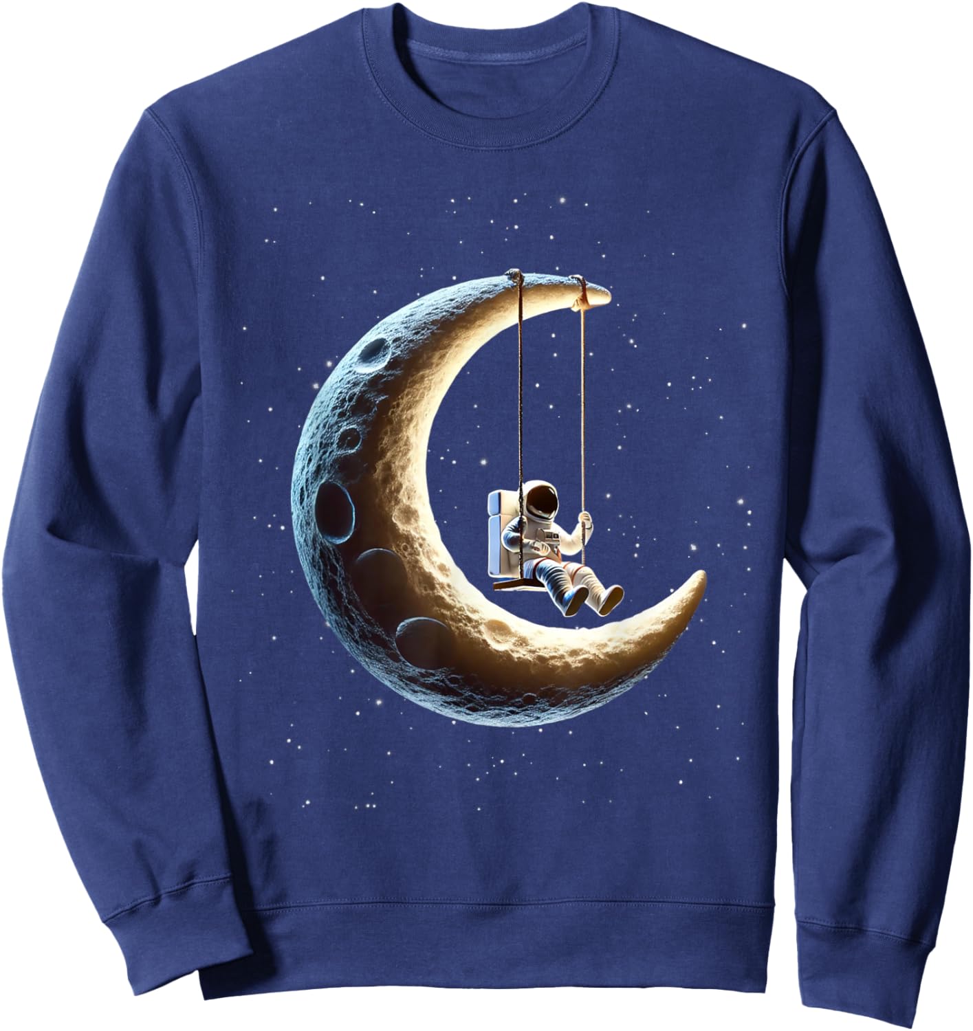 Funny Astronaut Moon gift Men Women kids astronomy space Sweatshirt - Sweatshirt | Navy