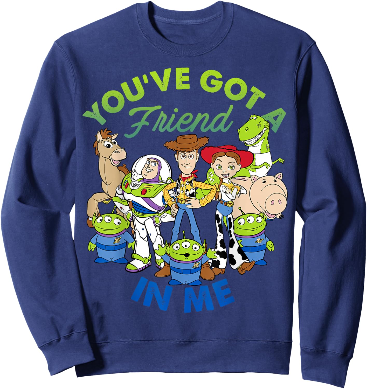 Disney Pixar Toy Story Cartoon Group Shot Graphic Sweatshirt - Sweatshirt | Navy