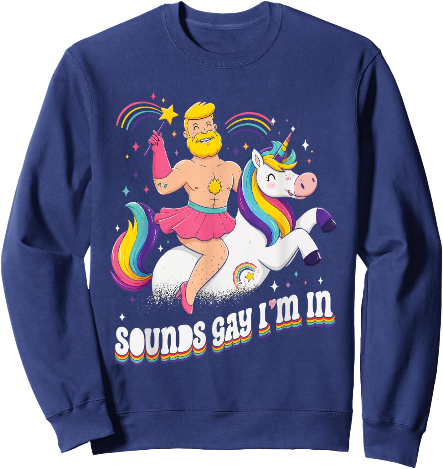 Klingt schwul I'm In Pride Rainbow Lustiges Einhorn Queer LGBTQ Sweatshirt - Sweatshirt | Navy
