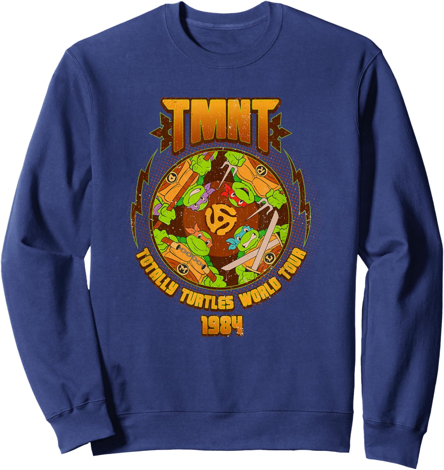 Teenage Mutant Ninja Turtles World Tour 1984 Vintage Logo Sweatshirt - Sweatshirt | Navy
