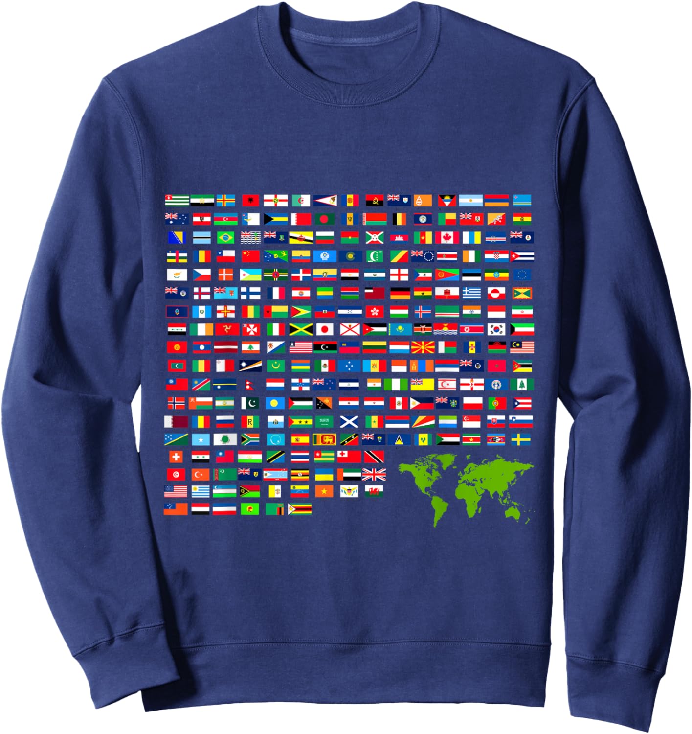 Coole Flaggen der Welt Illustration Neuheit Grafikdesigns Sweatshirt - Sweatshirt | Navy