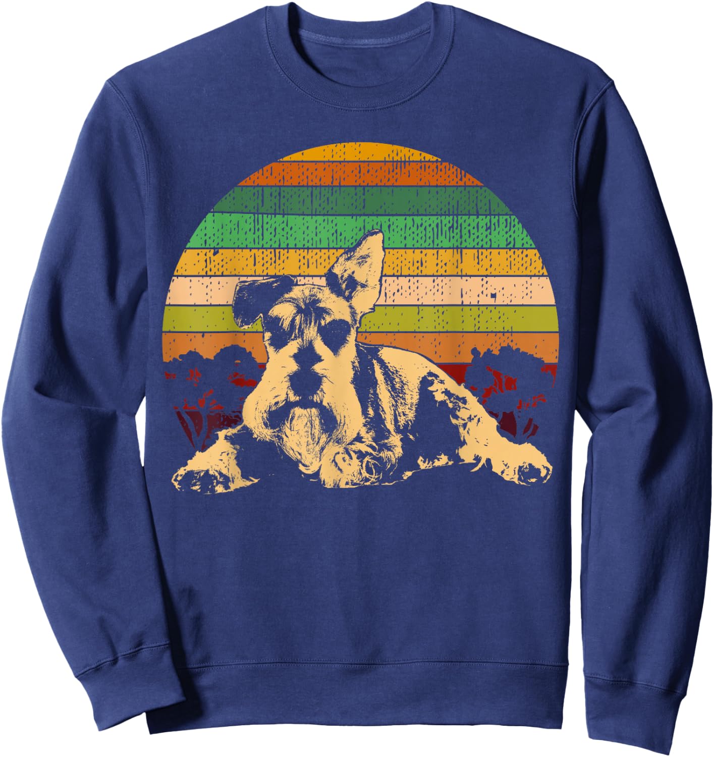 Schnauzer Medium Schnauzer and Standard Schnauzer Sweatshirt - Sweatshirt | Navy