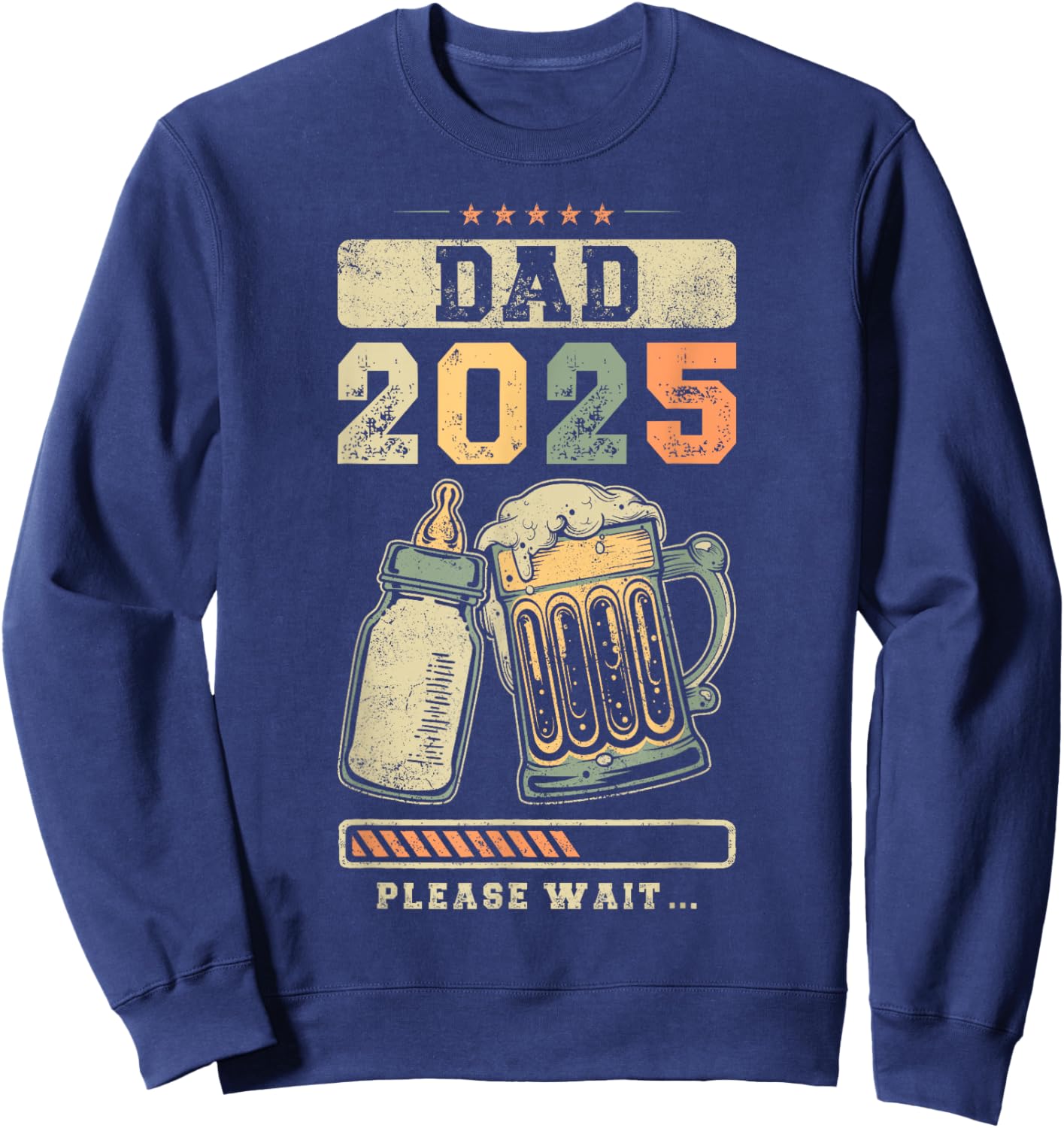 Dad 2025, Pregnancy Reveal, Expecting Father, Future Daddy Sweatshirt - Sweatshirt | Navy