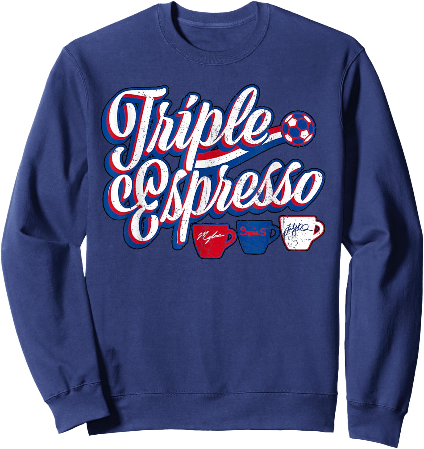 Triple Espresso Triple Espresso America USA Flag Sweatshirt - Sweatshirt | Navy
