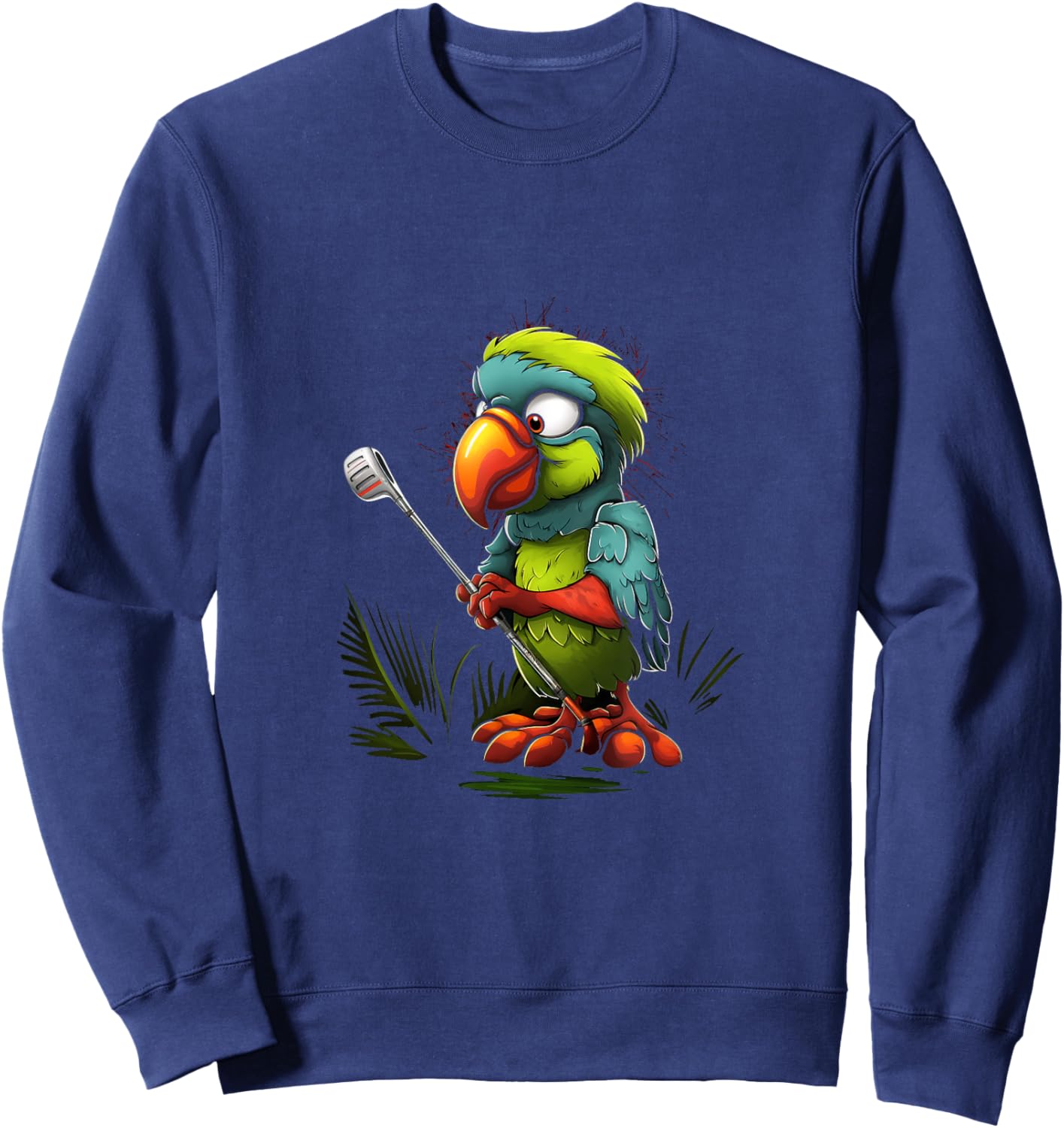 Parrot Golfer Golf Player Golfing Sweatshirt - Sweatshirt | Navy