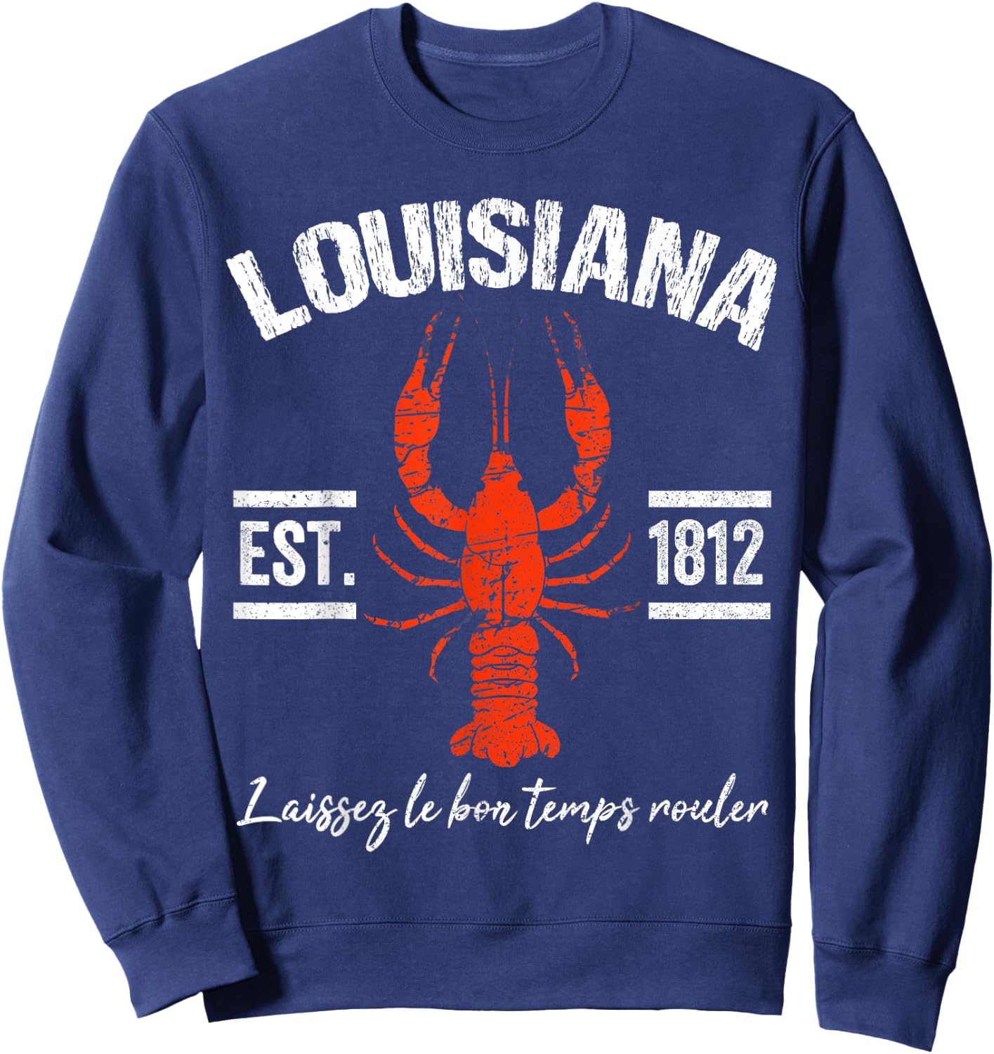 Mardi Gras Louisiana Crawfish New Orleans Men Women Gift Sweatshirt - Sweatshirt | Navy