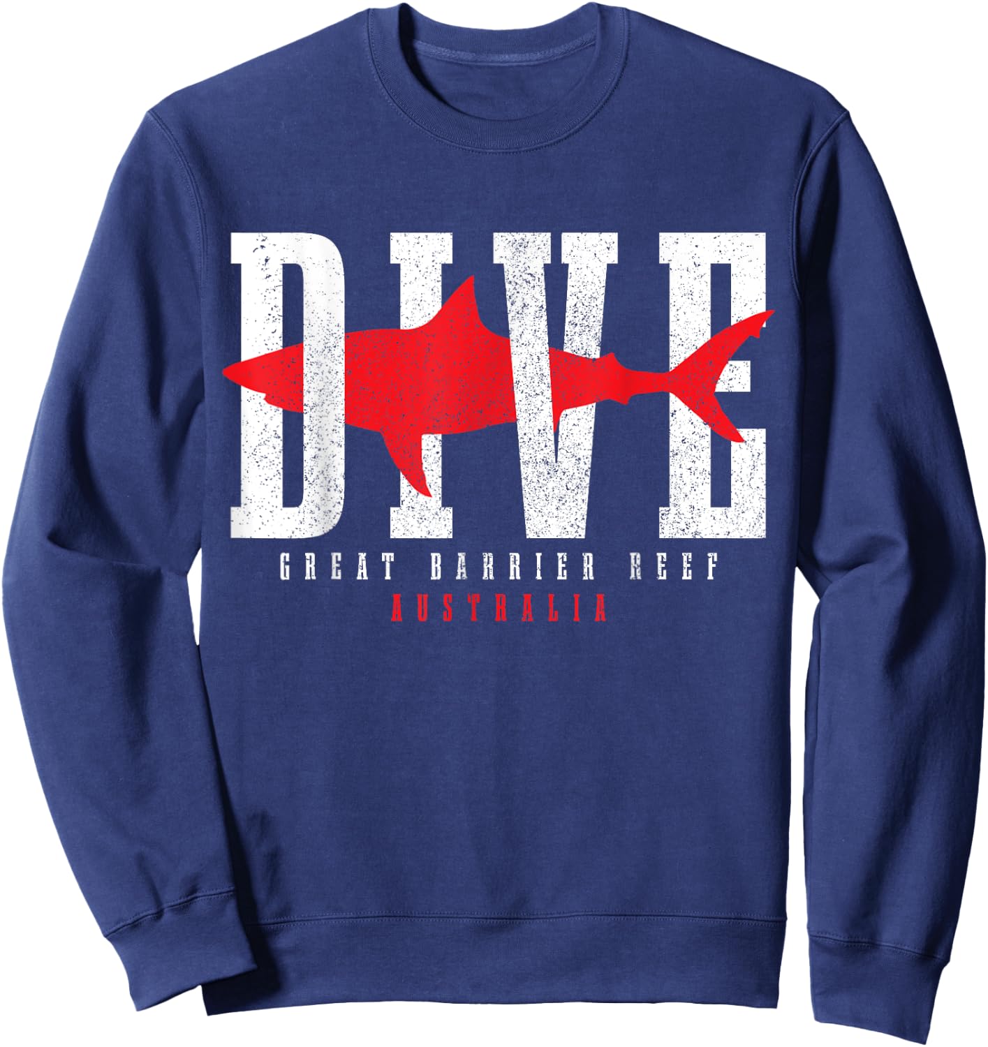 Great Barrier Reef Australia Diving Shark Diver Sweatshirt - Sweatshirt | Navy