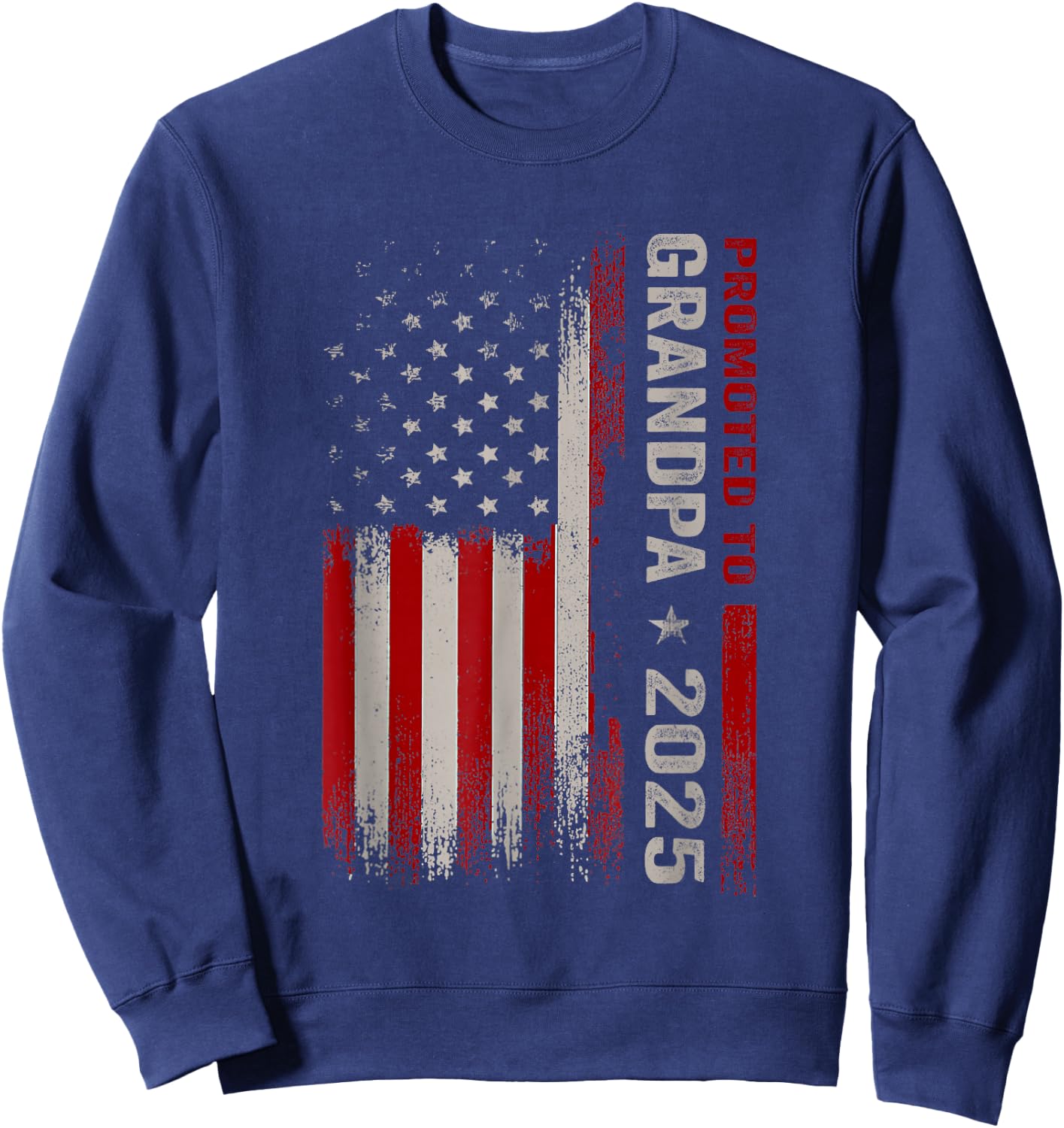 Promoted To Grandpa Est 2025 New Grandpa Expect Baby Sweatshirt - Sweatshirt | Navy
