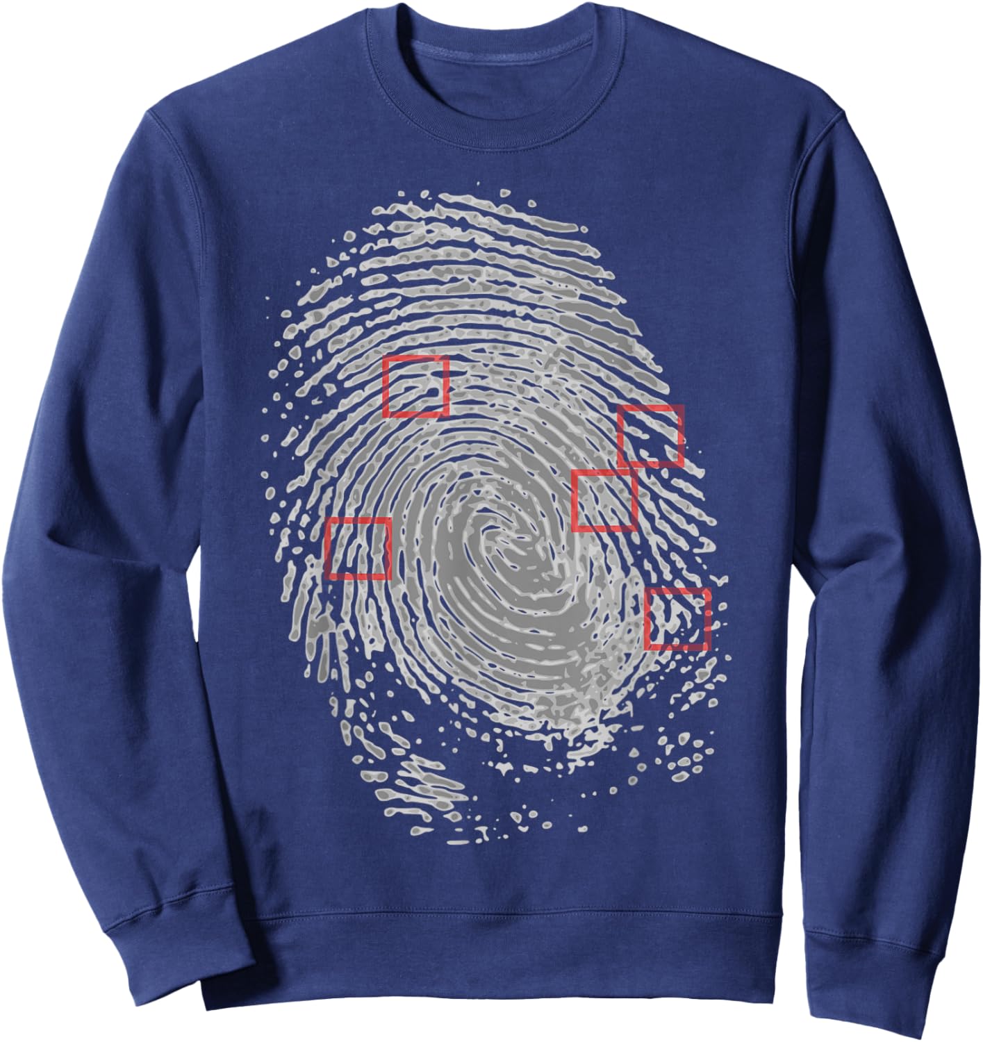 Thumbprint Fingerprint Detective Police Work Sweatshirt - Sweatshirt | Navy