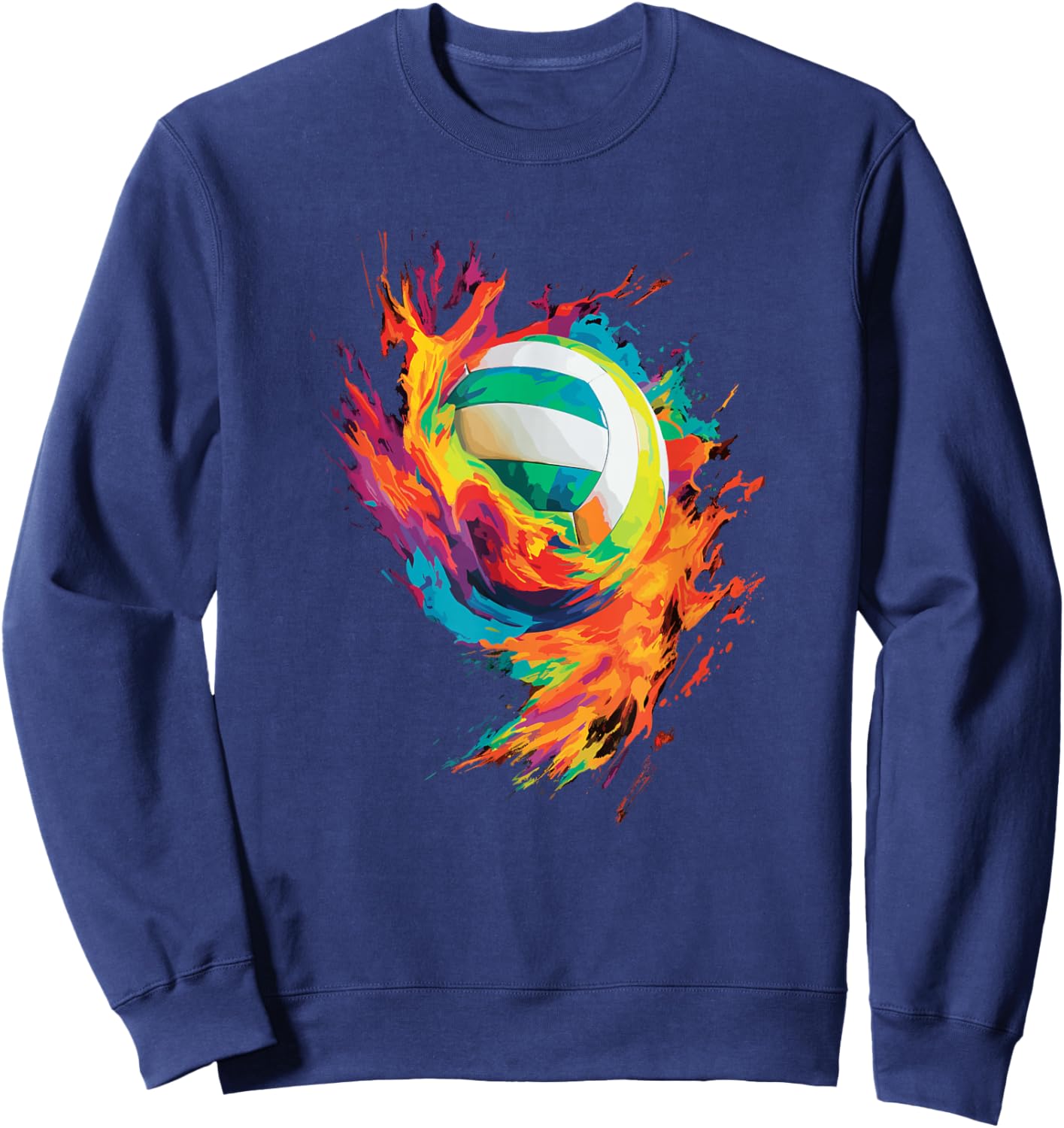 Colorful Volleyball volleyball player Girls Woman Teen Sweatshirt - Sweatshirt | Navy