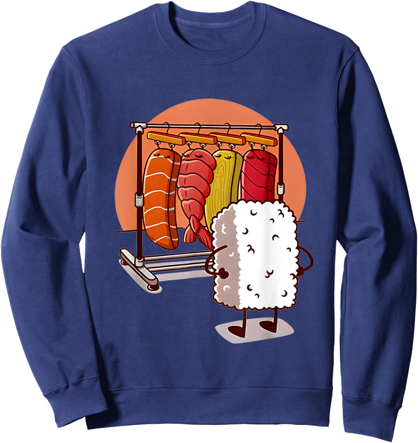 Which One Should I Wear Today Washed Sushi Japanese Food Sweatshirt - Sweatshirt | Navy