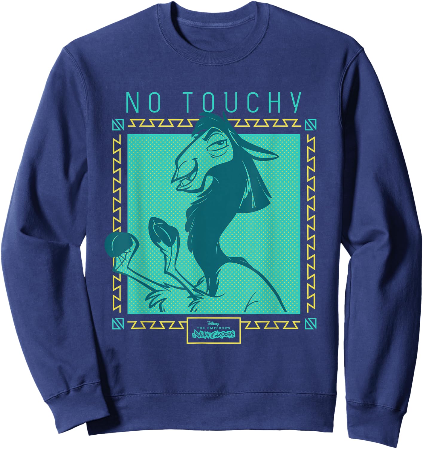 Disney The Emperor's New Groove Llama No Touchy Small Sweatshirt - Sweatshirt | Navy