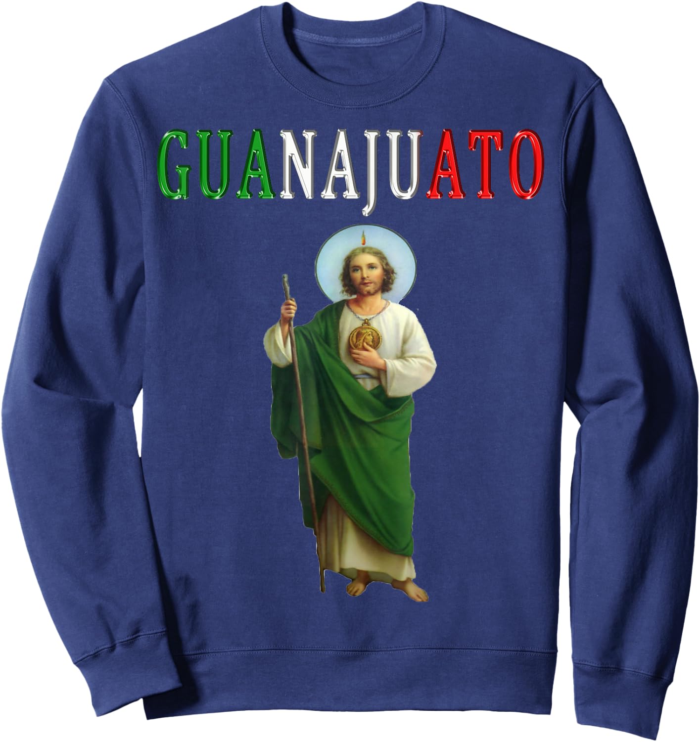San Judas Tadeo Guanajuato Designs camisa mexican mexico Sweatshirt - Sweatshirt | Navy