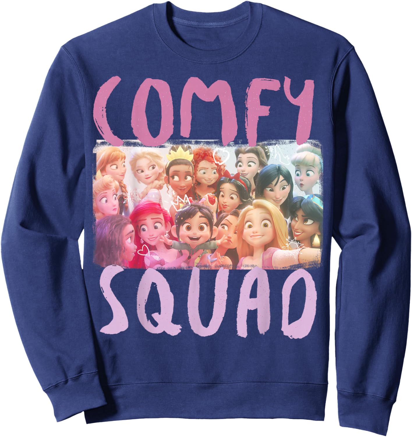 Disney Wreck-It Ralph Comfy Squad Group Shot Sweatshirt - Sweatshirt | Navy