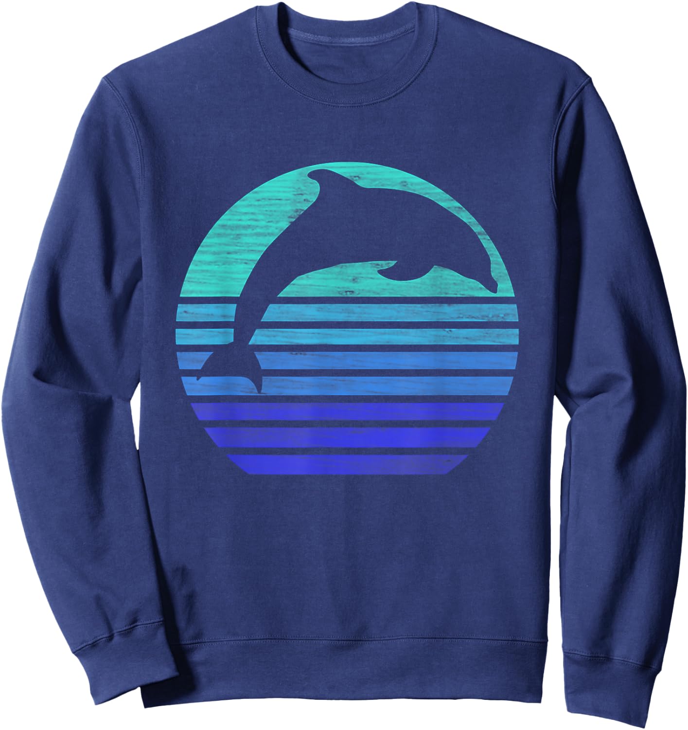 Retro dolphin silhouette Sweatshirt - Sweatshirt | Navy