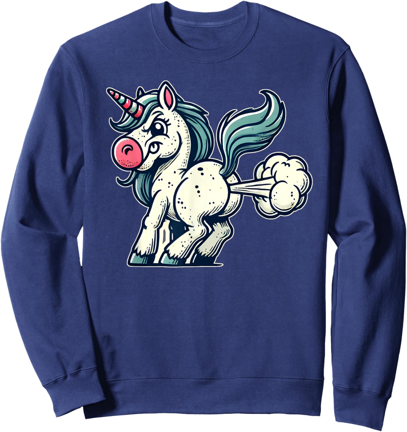 Funny Unicorn Farts for Animal Lovers Who Sweatshirt - Sweatshirt | Navy