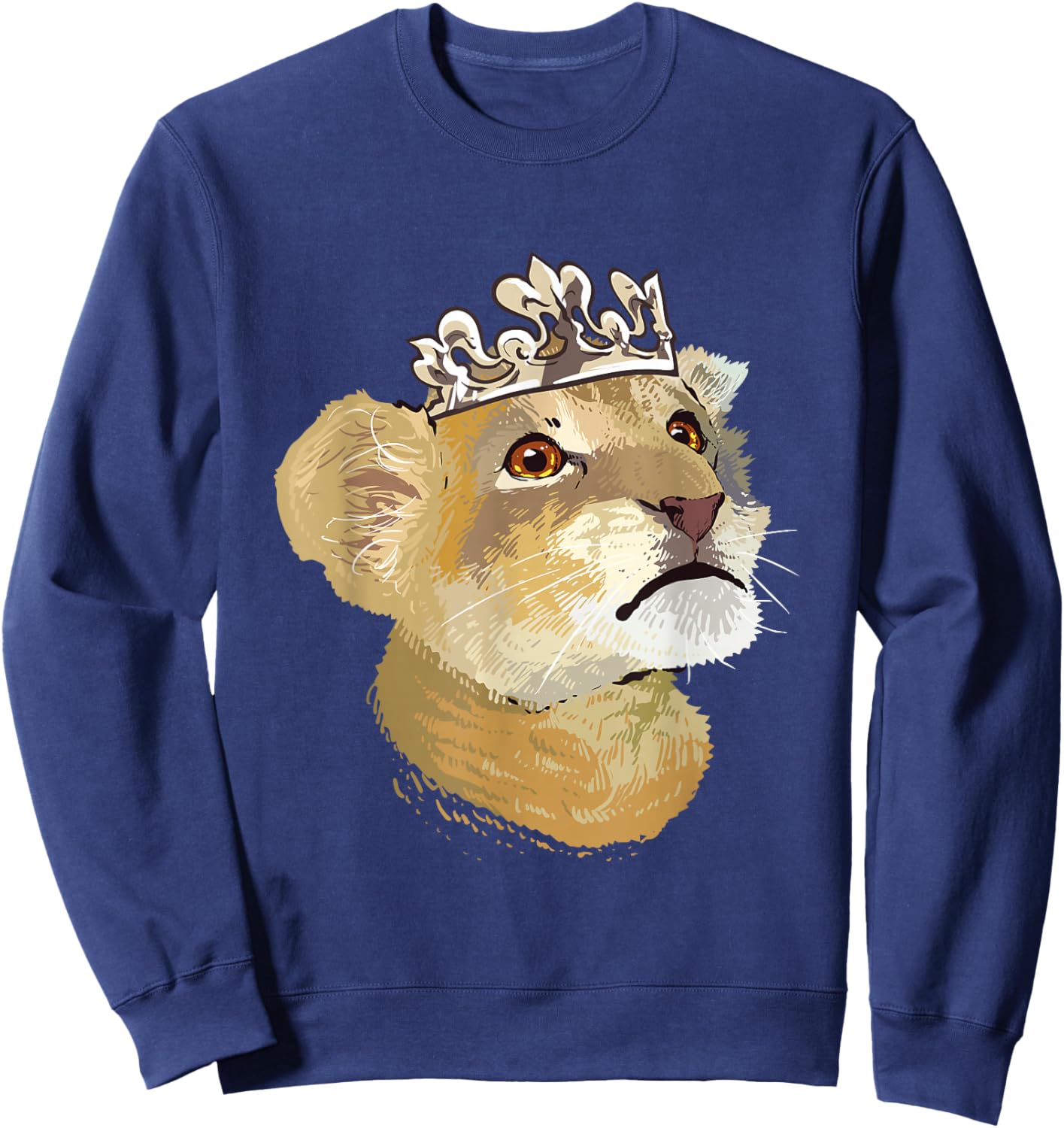 Lion Princess Crown Big Cat Lioness Family Sweatshirt - Sweatshirt | Navy