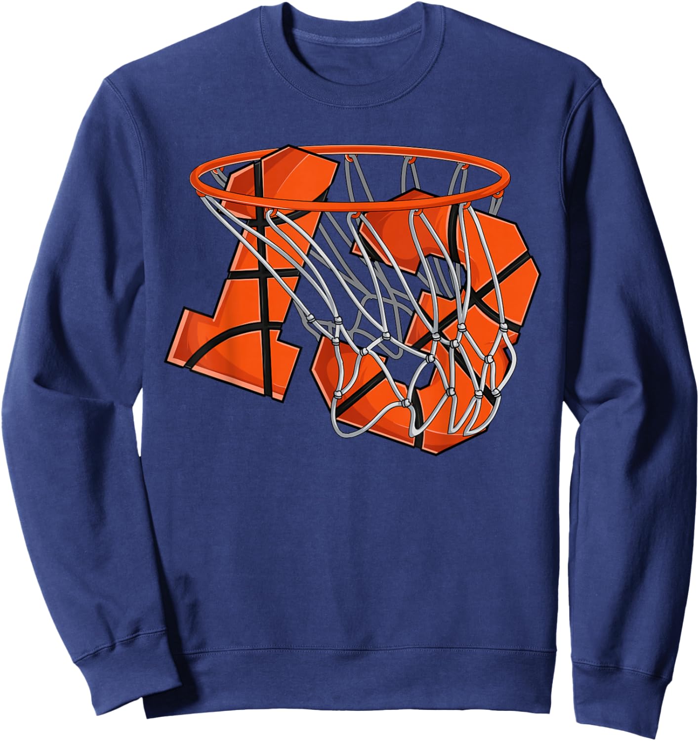 13th Birthday Basketball Shirt Kids, Boys 13 Year Old Sweatshirt - Sweatshirt | Navy