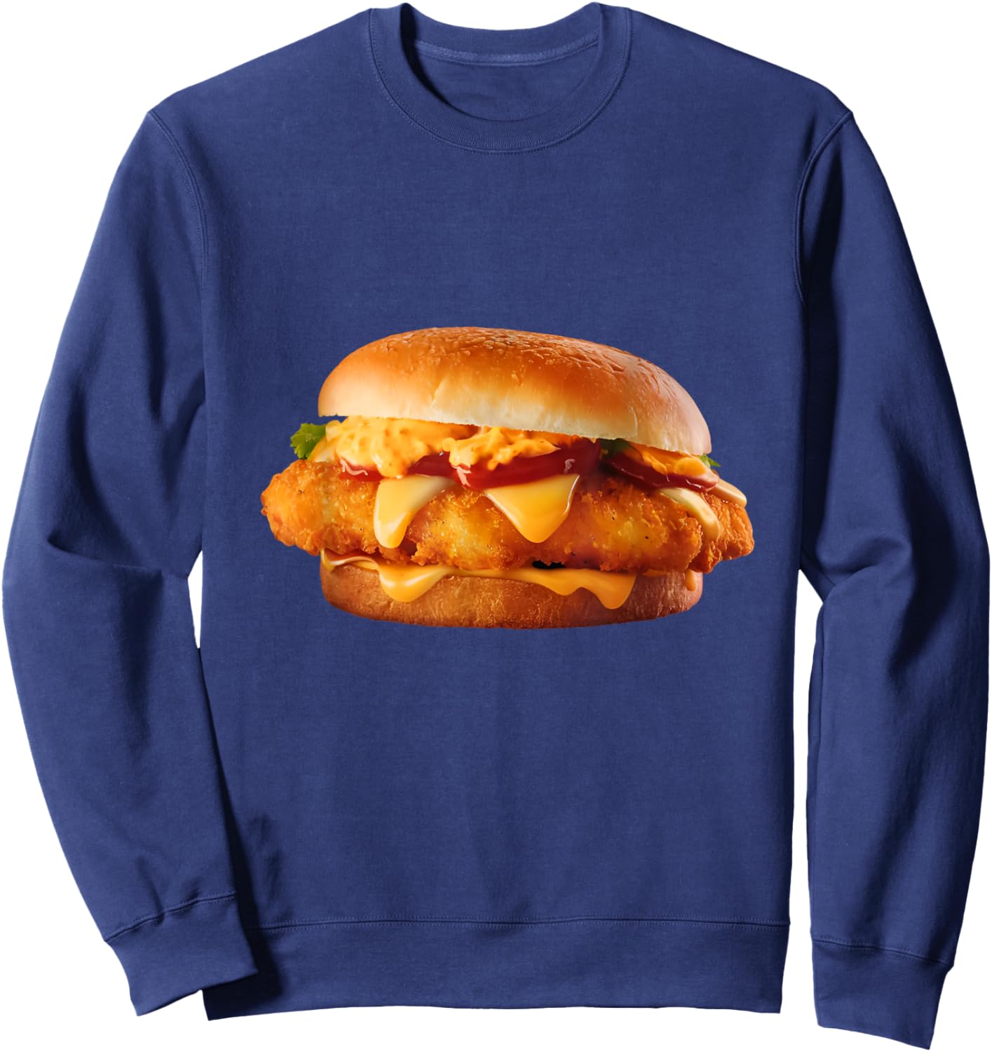 Id Rather Be Eating a Fish Sandwiches Funny Food Lover Gifts Sweatshirt - Sweatshirt | Navy