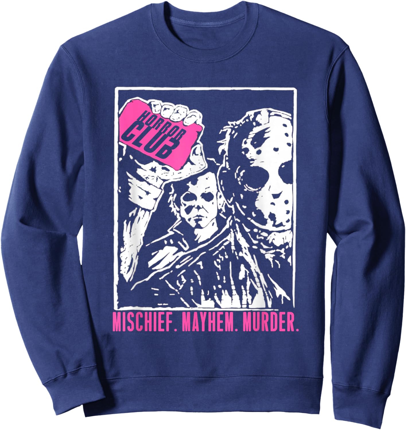Horror Club - Scary Slasher Movie Parody Sweatshirt - Sweatshirt | Navy