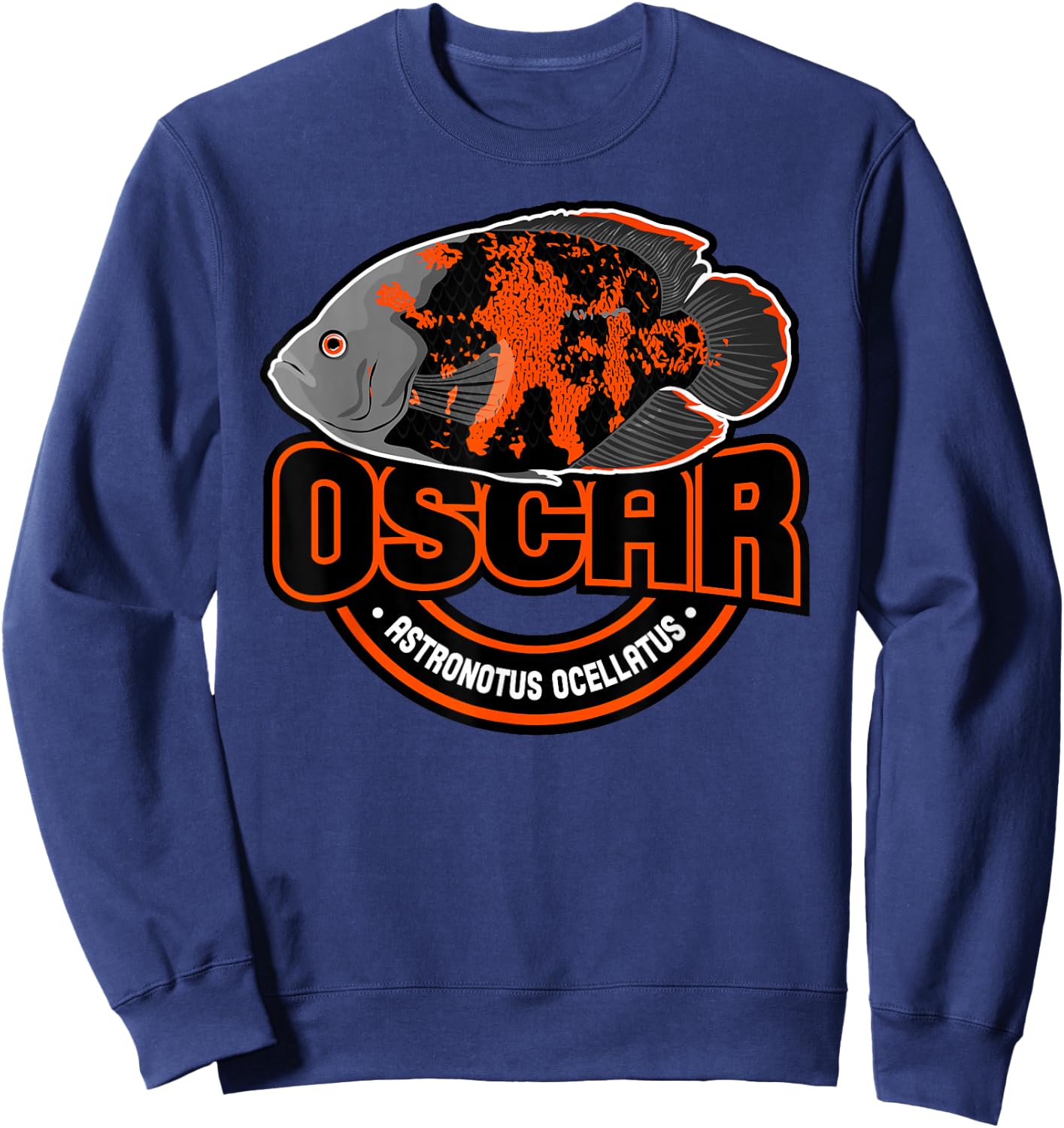 Oscar Cichlid Aquarium Fish Astronotus Cichlid Sweatshirt - Sweatshirt | Navy