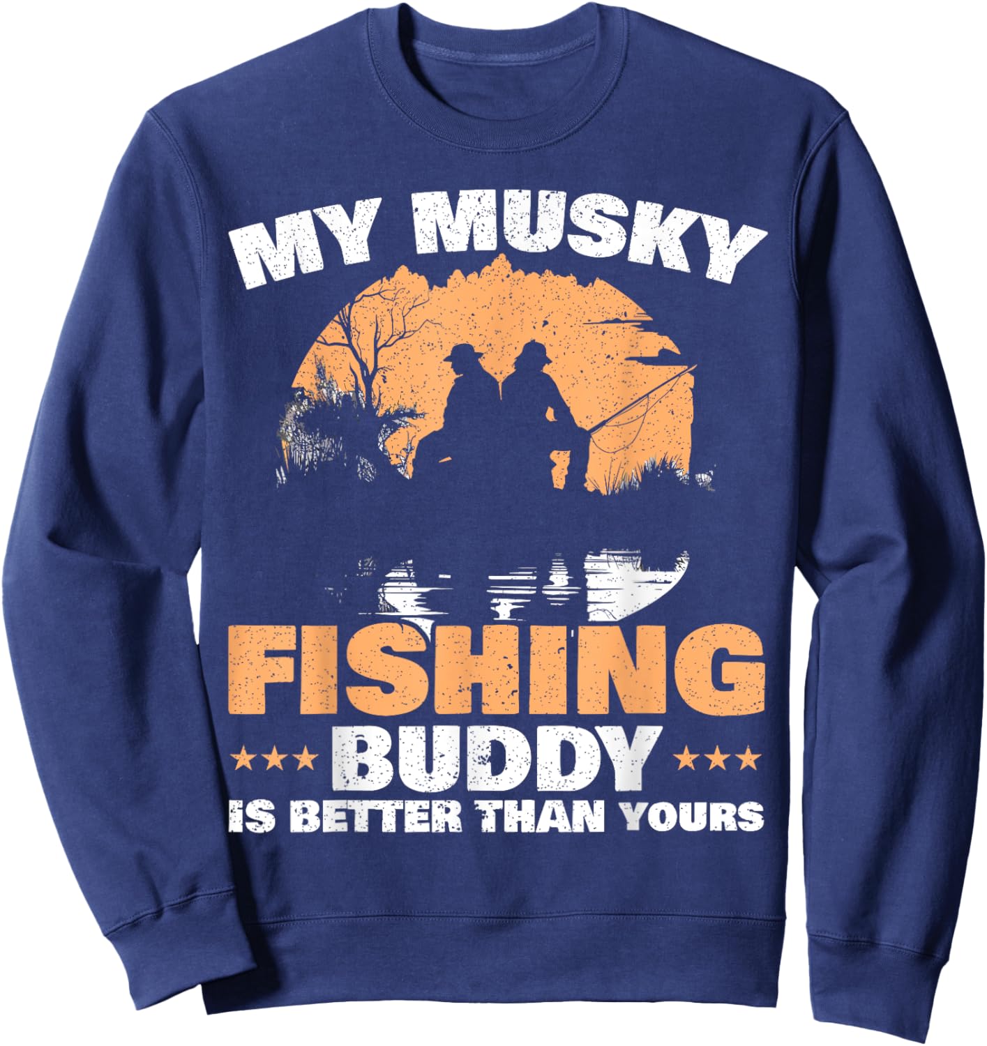 Muskie Fishing Musky Fisherman Fish Catcher Fisherman Sweatshirt - Sweatshirt | Navy