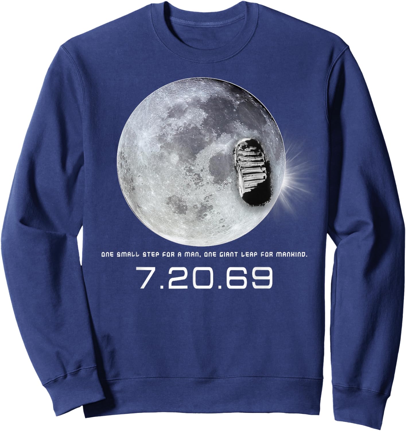 APOLLO 11 MOON Landing One Small Step Sweatshirt - Sweatshirt | Navy