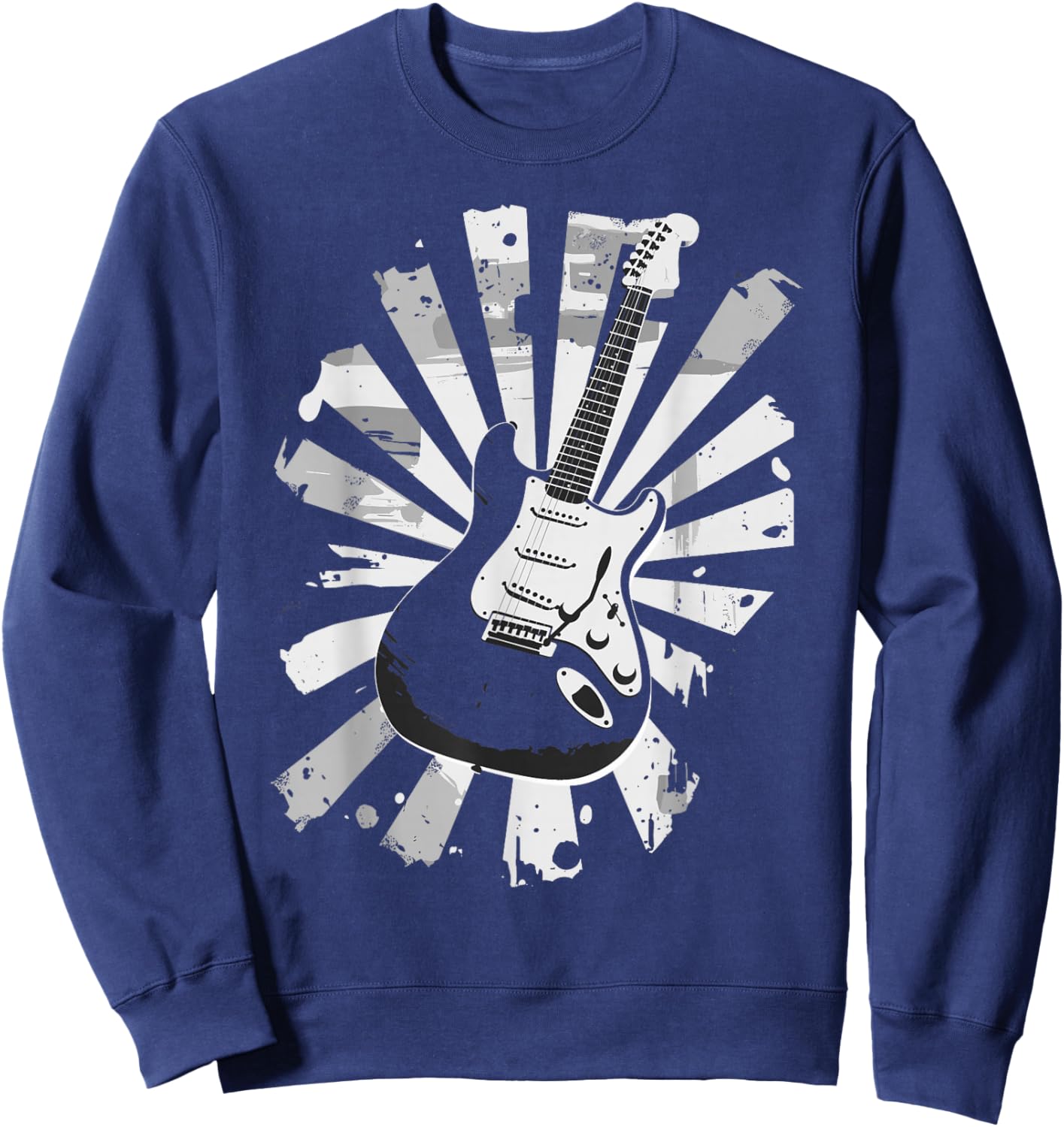 Guitar Art For Solid Body Electric Guitarist Vintage Sweatshirt - Sweatshirt | Navy