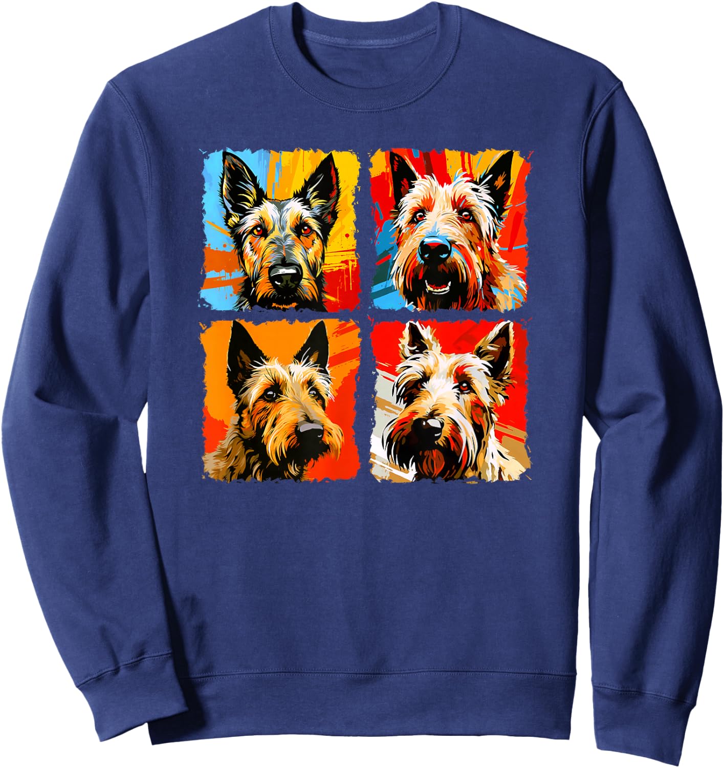 Berger Picard Pop Art Colorful Drawing Painting Sweatshirt - Sweatshirt | Navy