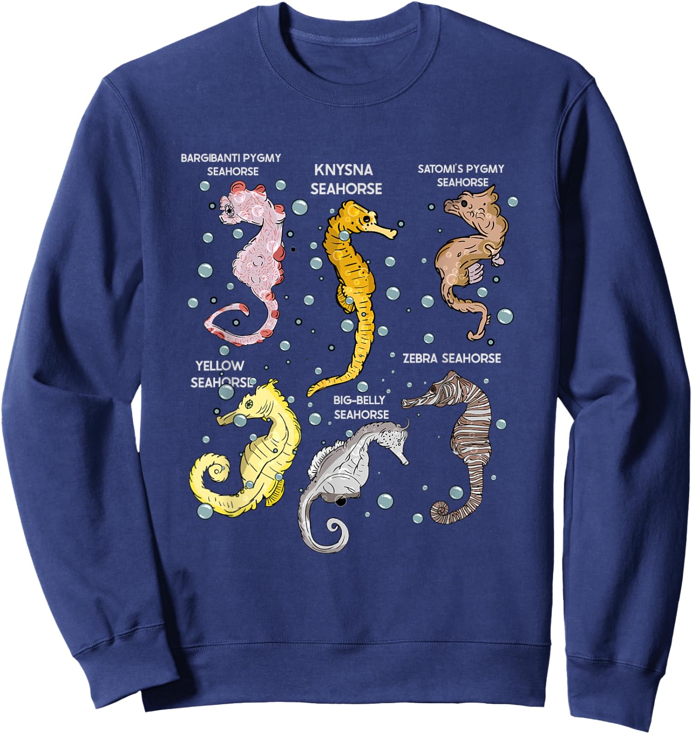 Seahorses Lover Aquarist Marine Biology Seahorse Sweatshirt - Sweatshirt | Navy