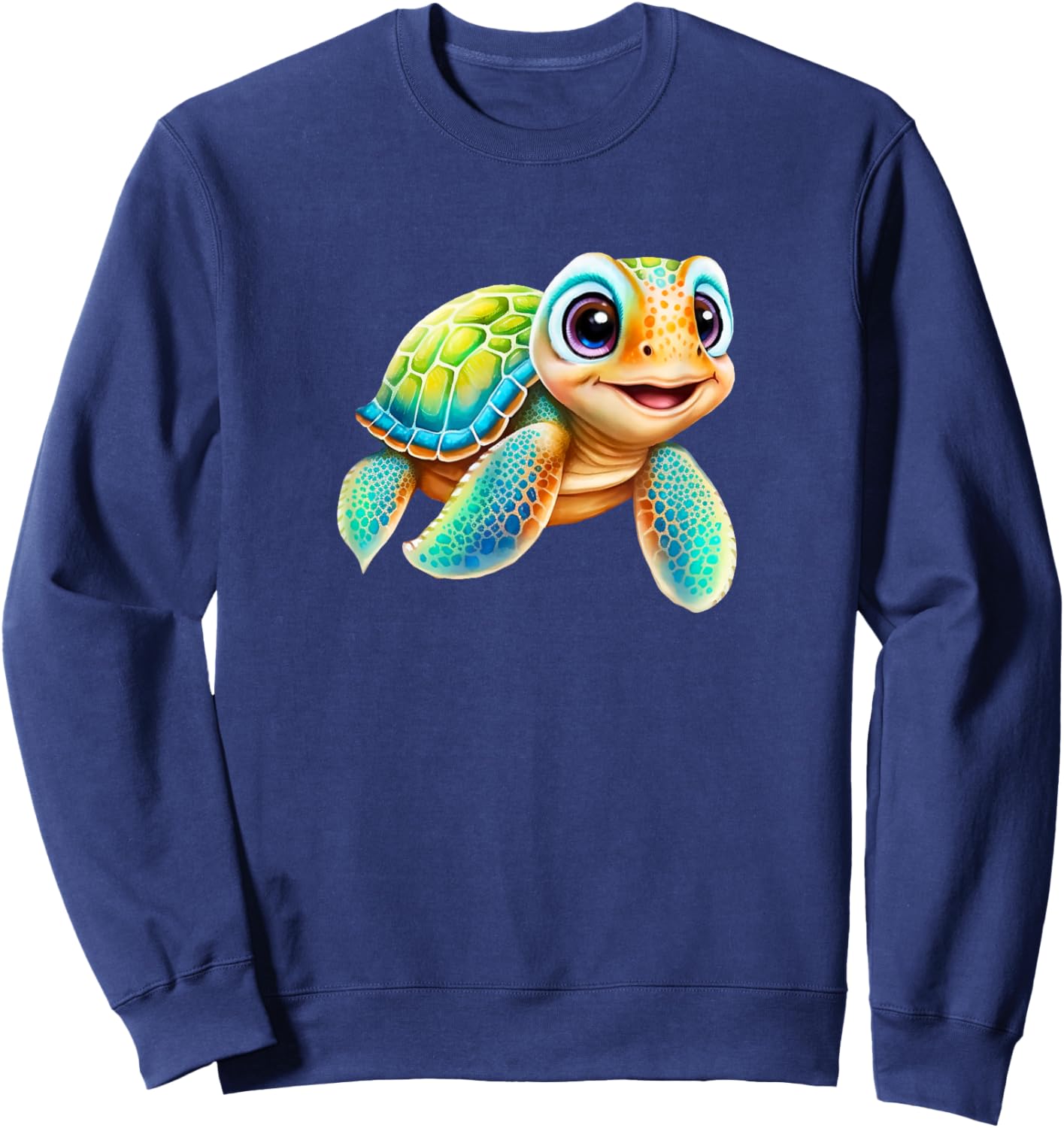 Cute Baby Sea Turtle design Sweatshirt - Sweatshirt | Navy