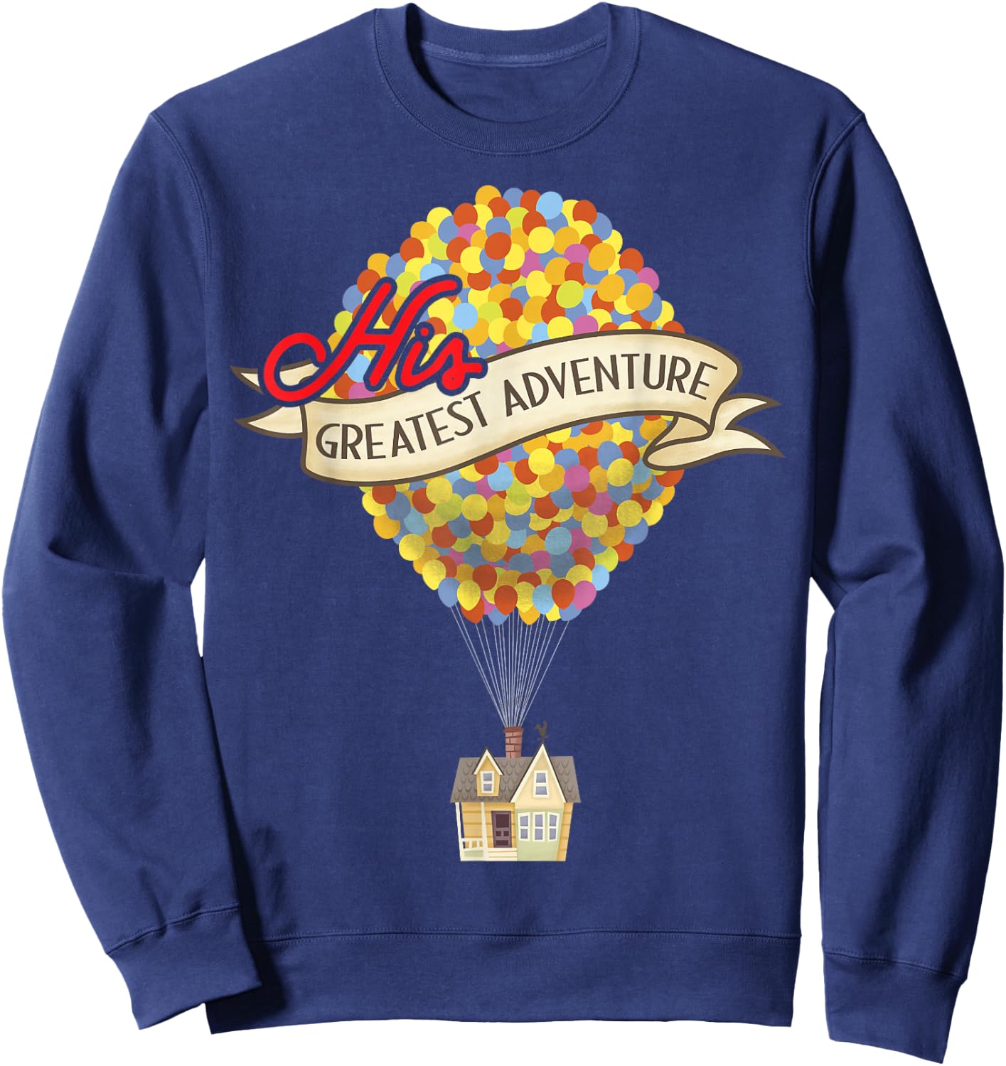 Disney Pixar Up His Greatest Adventure House Graphic Sweatshirt - Sweatshirt | Navy