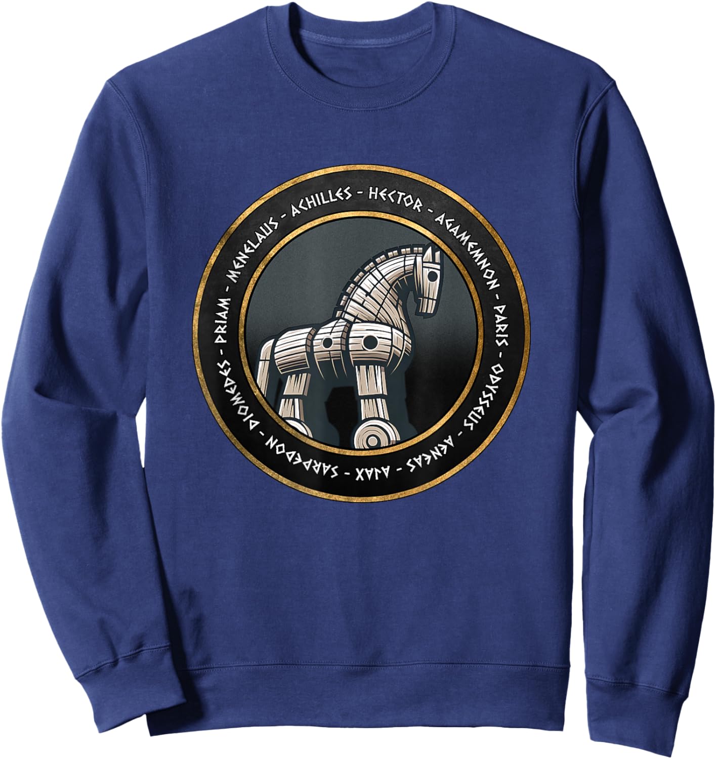 The Trojan War Heroes of the Iliad Greek History Sweatshirt - Sweatshirt | Navy