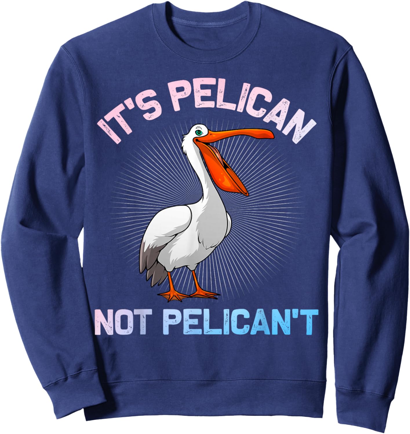 Cool Pelican Art Women Animal Bird Lover Pelican Sweatshirt - Sweatshirt | Navy