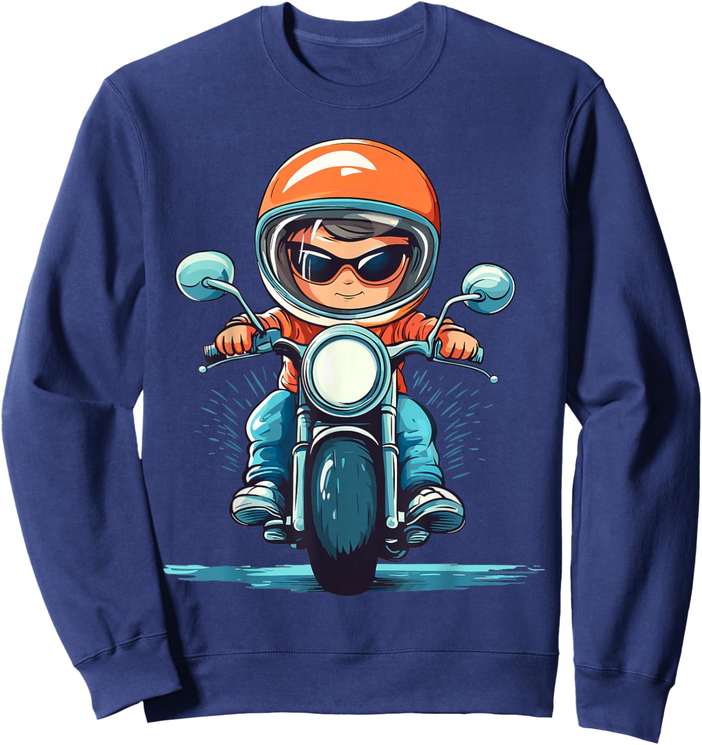 Boys Motorcycle Sweatshirt - Sweatshirt | Navy