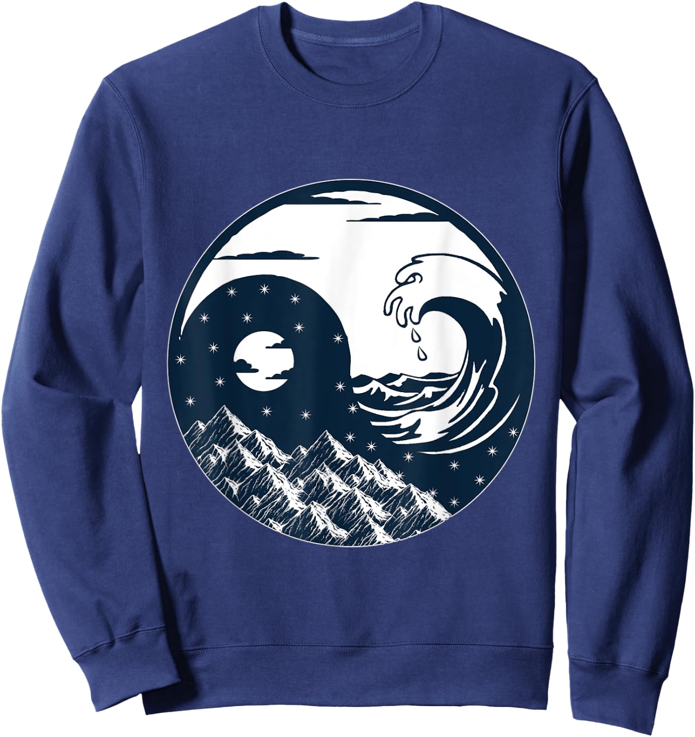 Yin Yang Chinese Or Nature Lover Sweatshirt - Sweatshirt | Navy