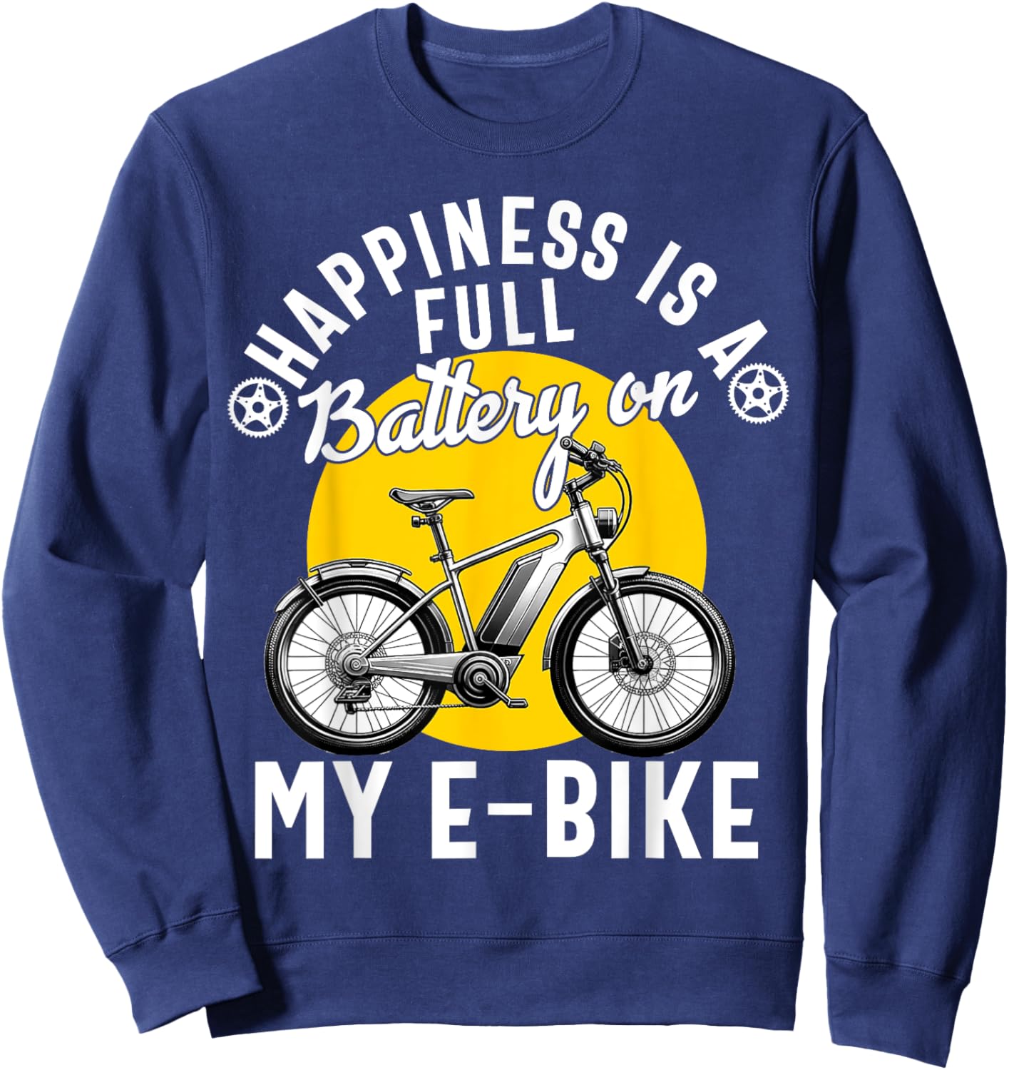 E-Bike Electric Bike Women E Bicycle Lover Funny Sweatshirt - Sweatshirt | Navy