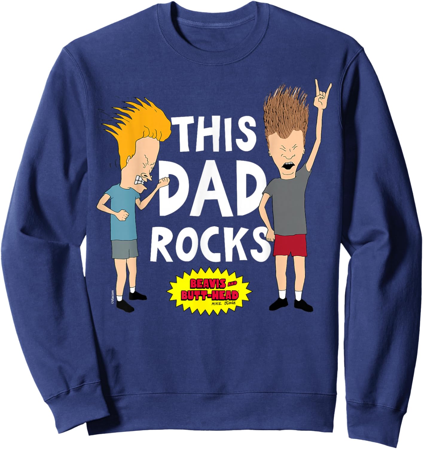 MTV - Beavis and Butthead This Dad Rocks Sweatshirt - Sweatshirt | Navy