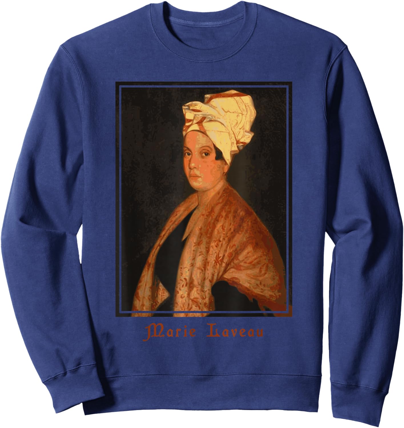 Marie Laveau Voodoo Queen of New Orleans ATR Hoodoo Rootwork Sweatshirt - Sweatshirt | Navy
