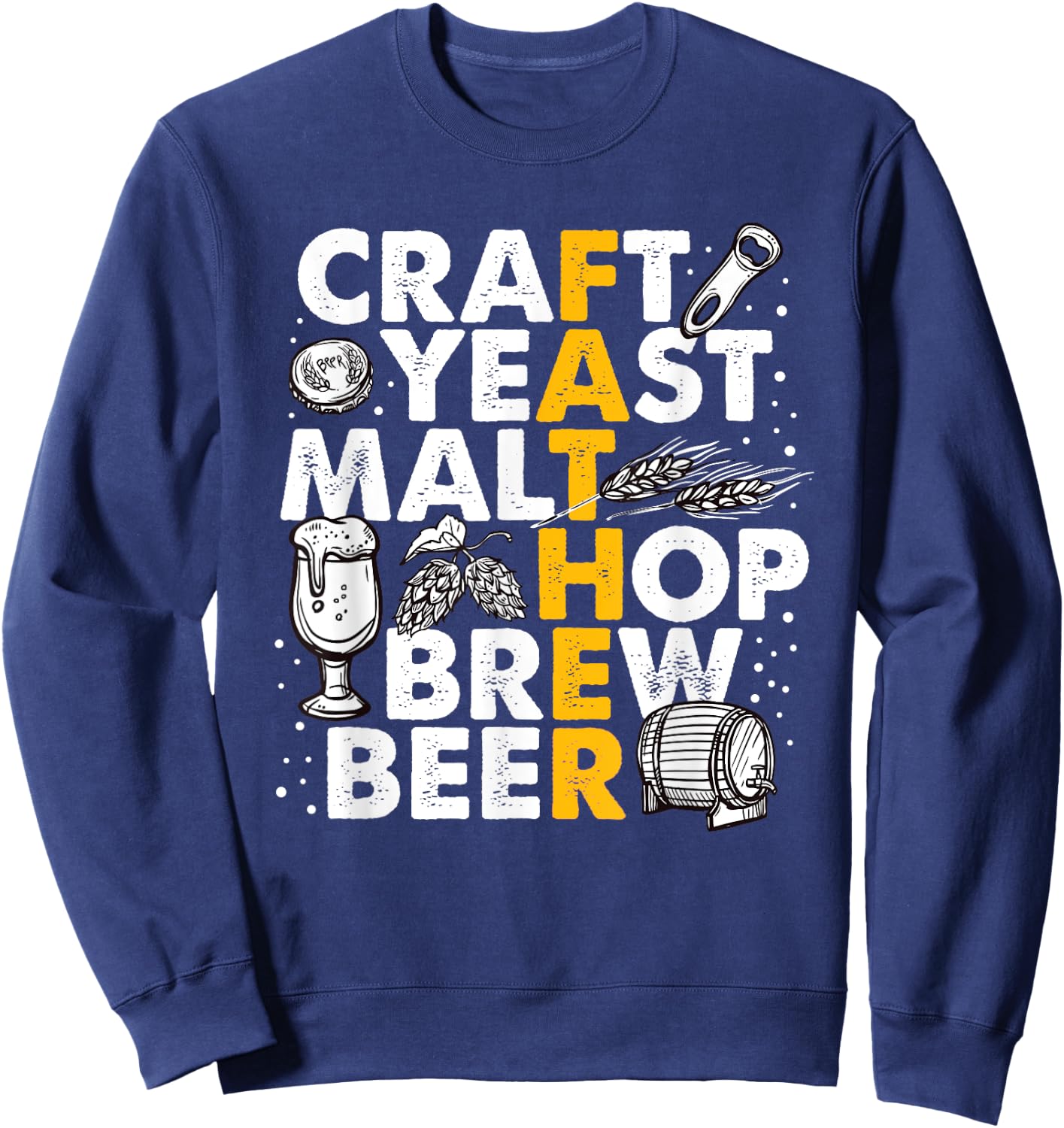 Brew Dad Beer Brewer Brewing Father Gift Sweatshirt - Sweatshirt | Navy