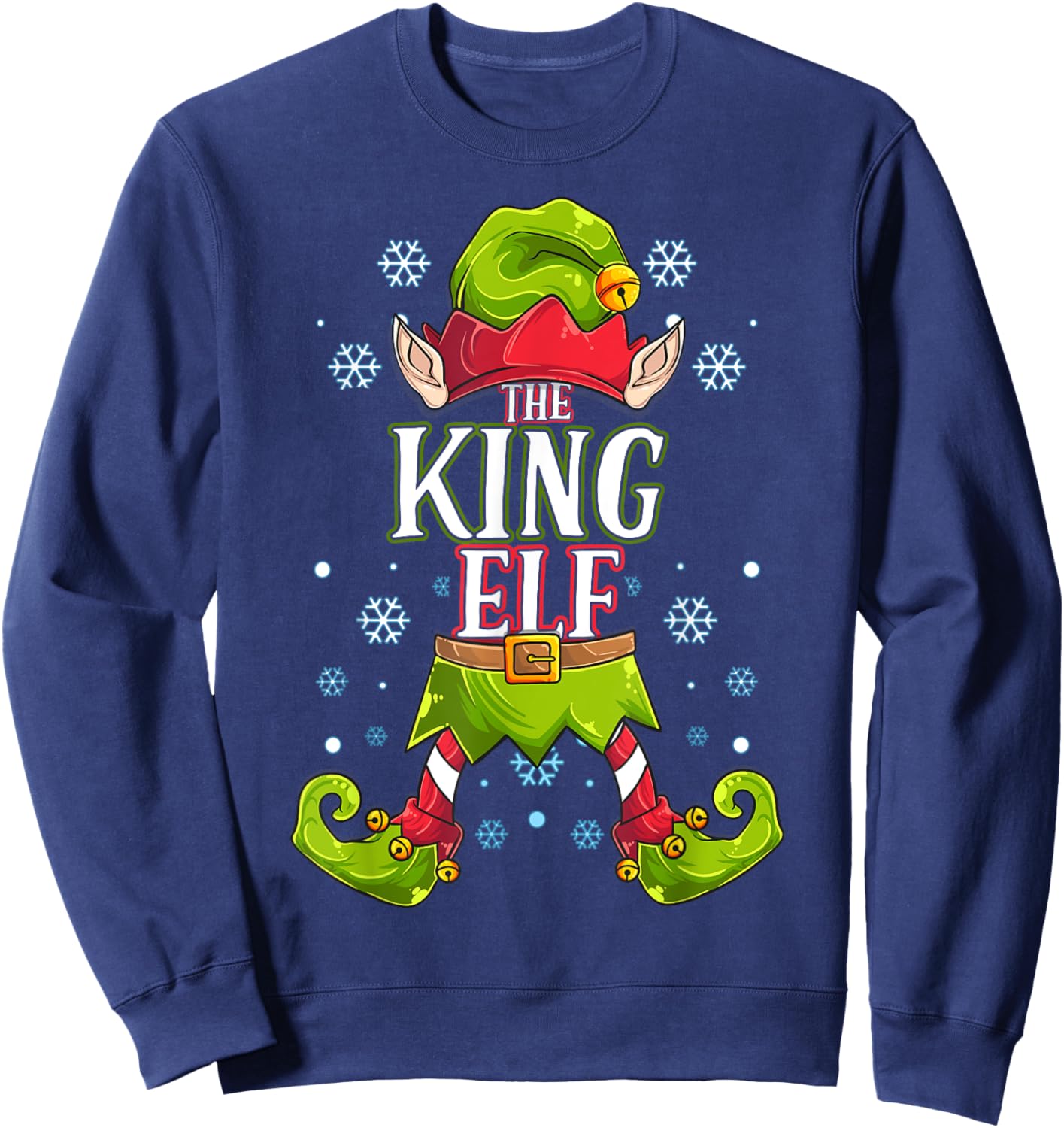 King Elf Matching Family Group Christmas Party Sweatshirt - Sweatshirt | Navy