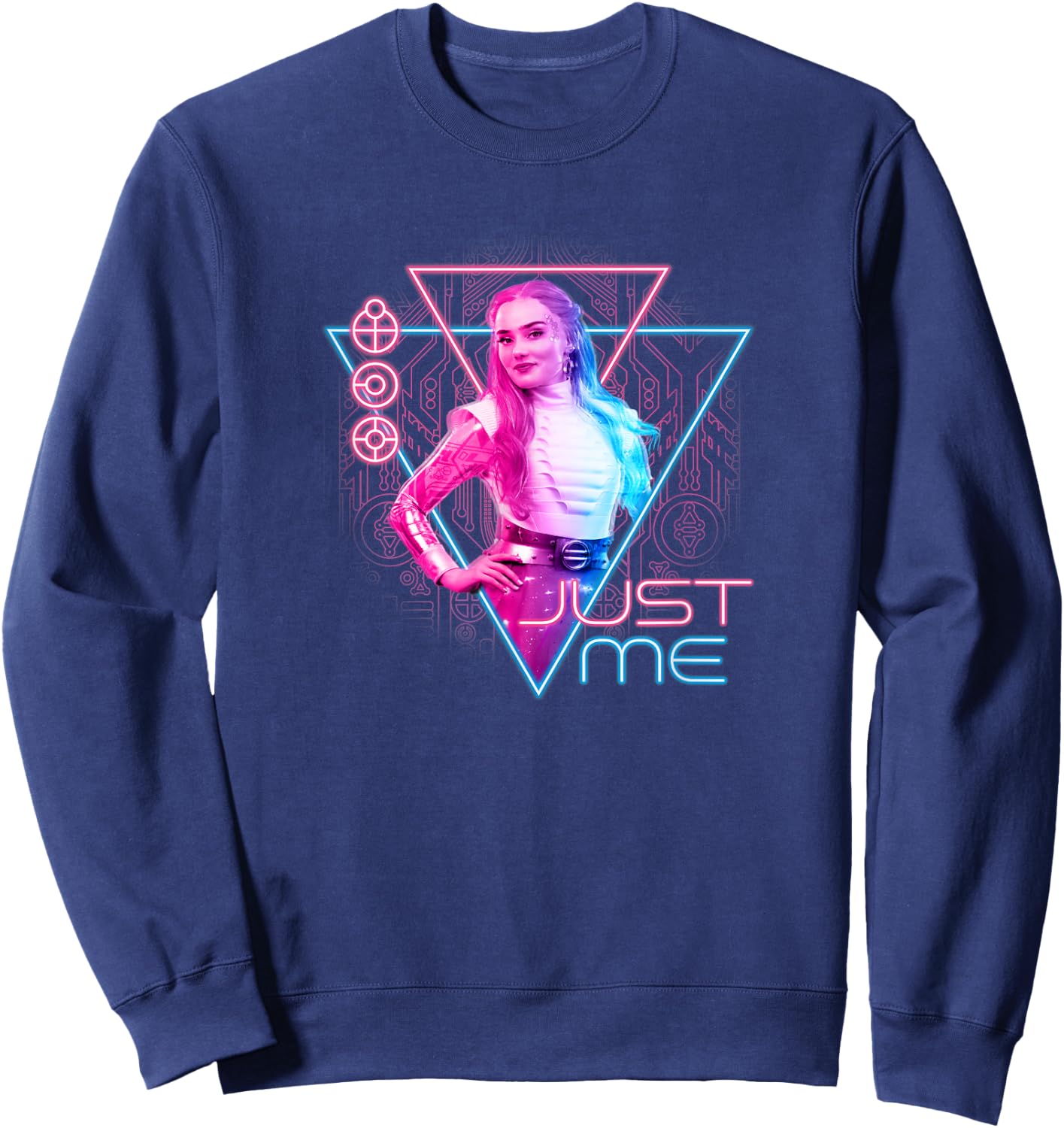 Disney Zombies 3 Addison Neon Just Me Design Sweatshirt - Sweatshirt | Navy