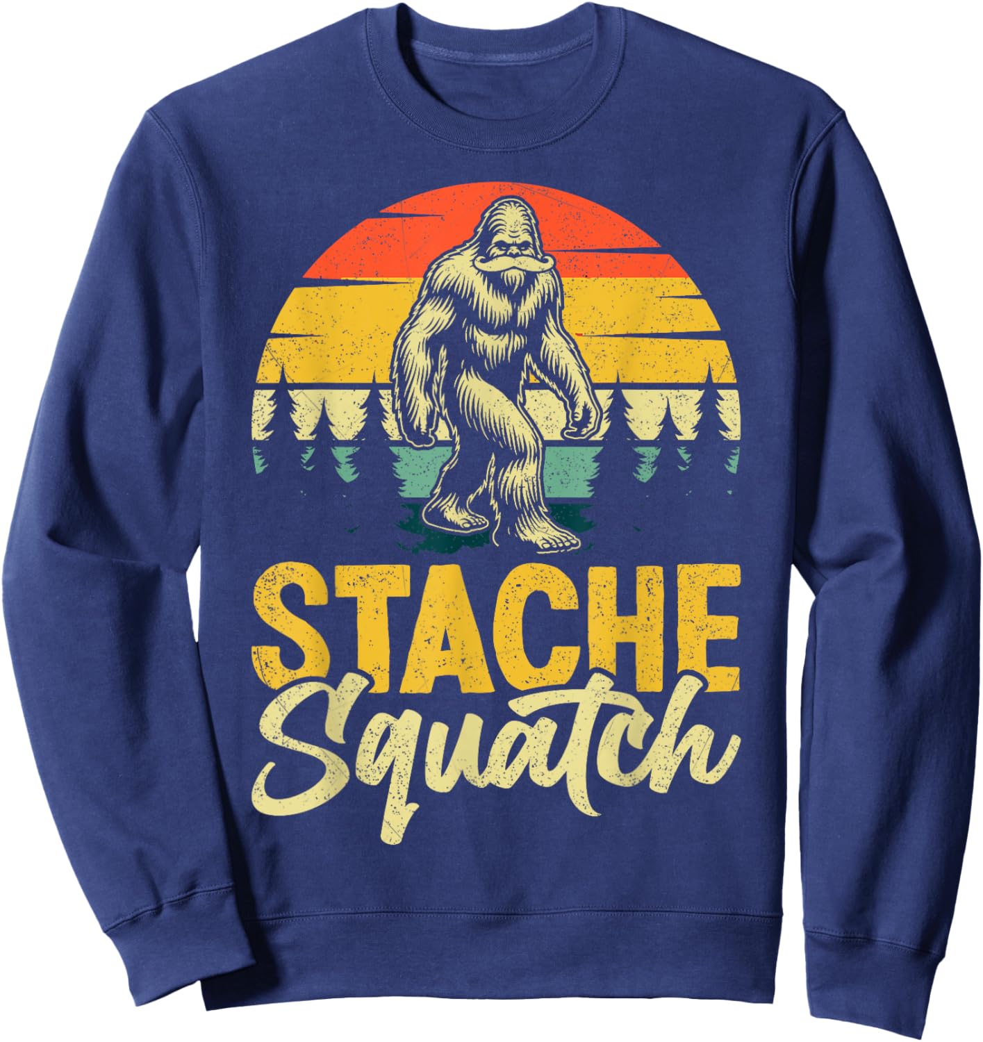 Stache Squatch Sweatshirt - Sweatshirt | Navy