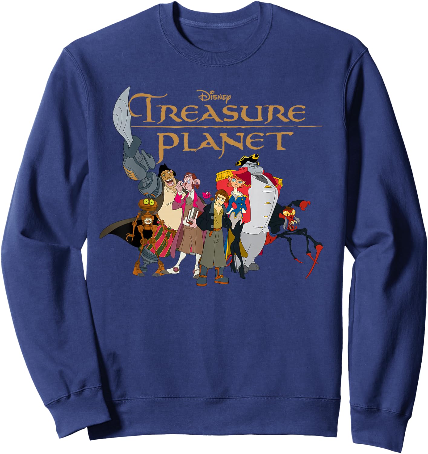 Disney Treasure Planet Logo and Characters Small Sweatshirt - Sweatshirt | Navy