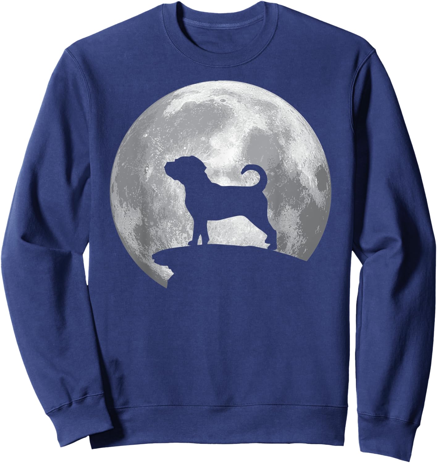 CHUG Dog And Moon Vintage Halloween Costume Men Women Kids Sweatshirt - Sweatshirt | Navy