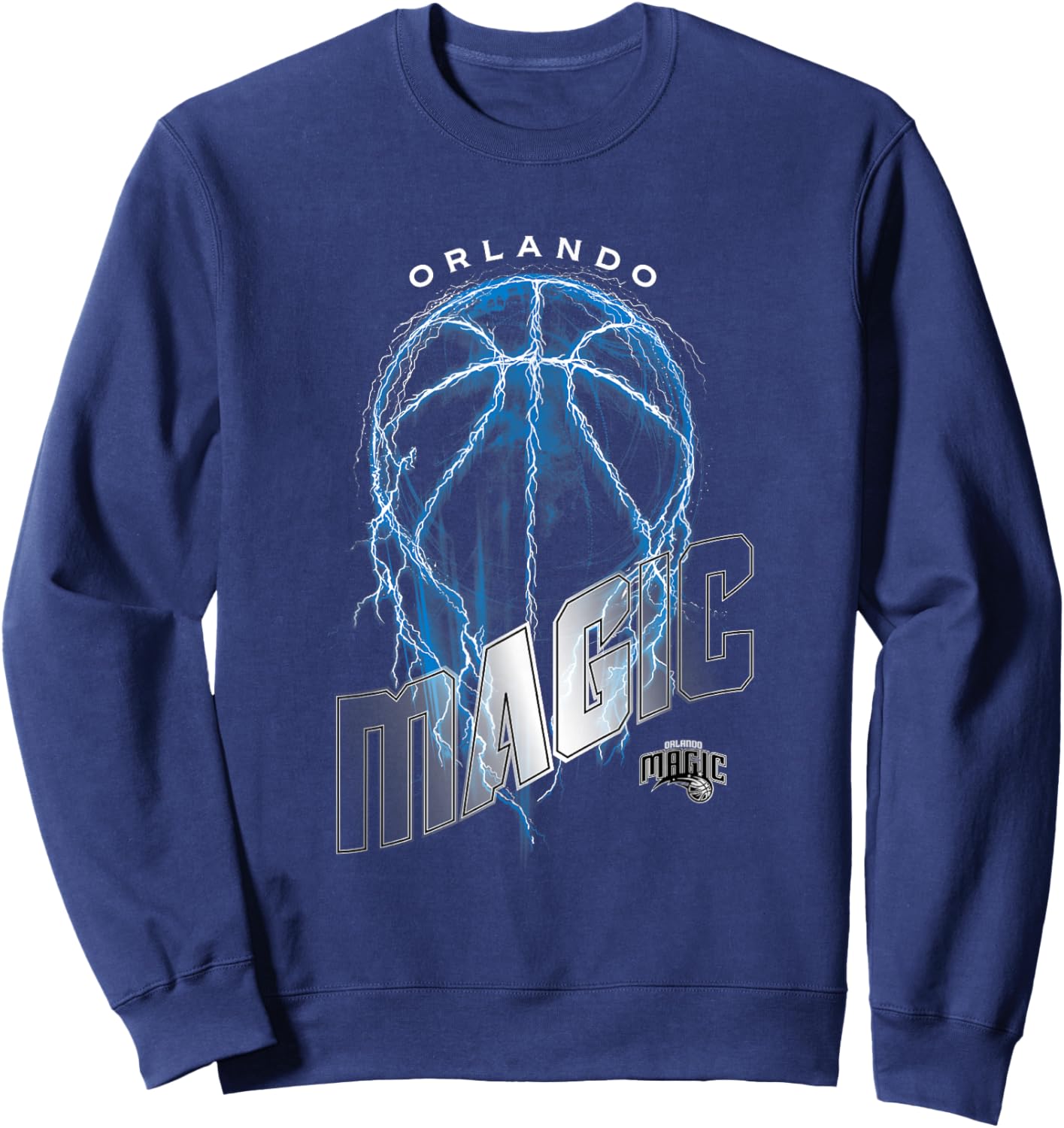 NBA Orlando Magic Lightning Bolt Basketball Logo Sweatshirt - Sweatshirt | Navy